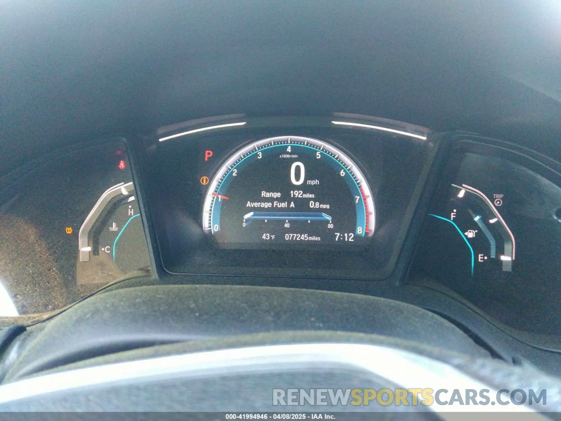 7 Photograph of a damaged car 19XFC2F68KE011251 HONDA CIVIC 2019