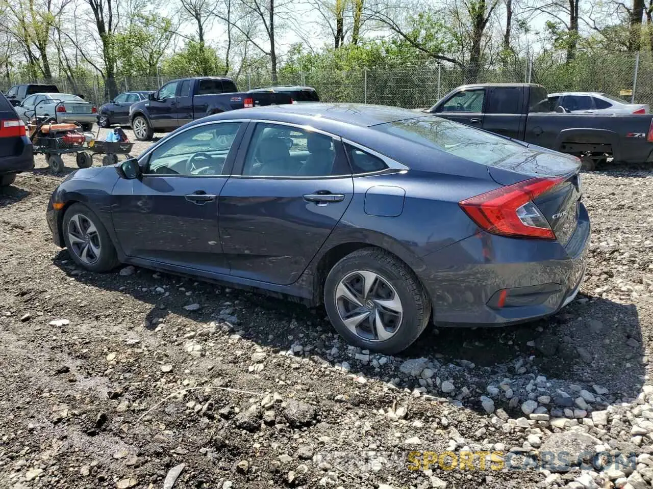 2 Photograph of a damaged car 19XFC2F68KE024291 HONDA CIVIC 2019