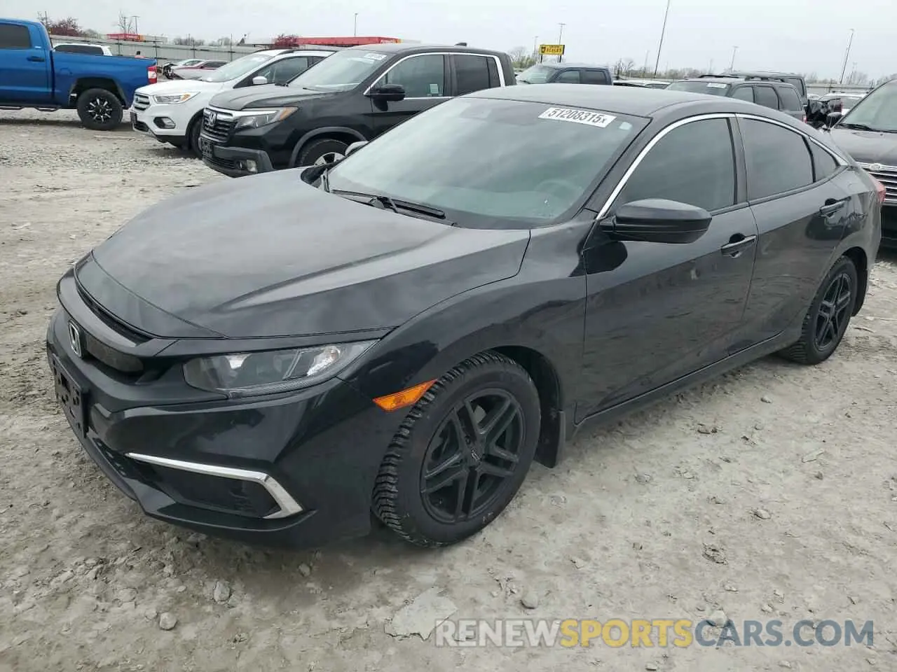 1 Photograph of a damaged car 19XFC2F68KE025280 HONDA CIVIC 2019