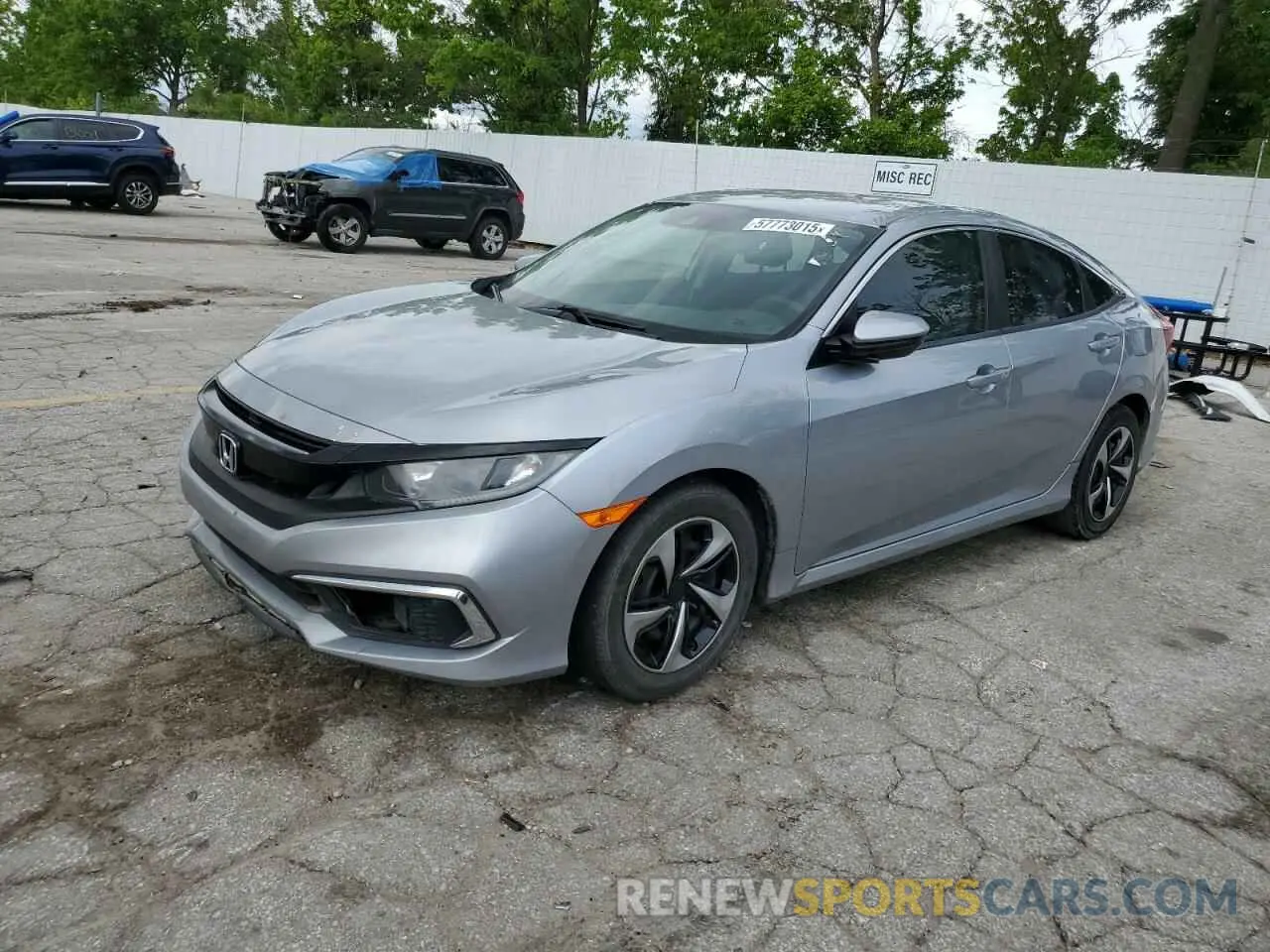 1 Photograph of a damaged car 19XFC2F68KE038434 HONDA CIVIC 2019