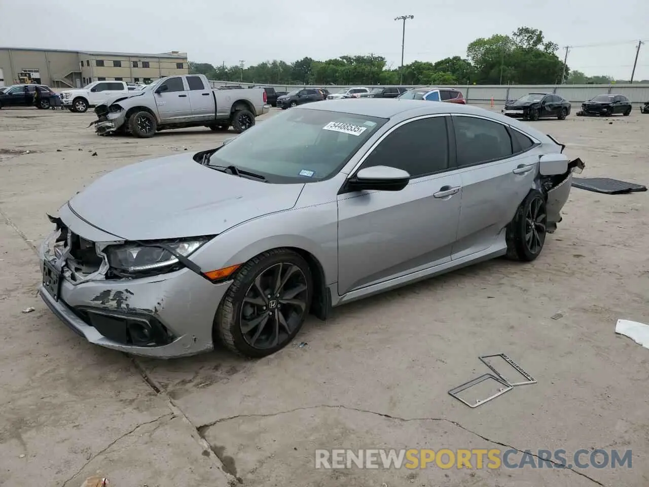 1 Photograph of a damaged car 19XFC2F80KE031091 HONDA CIVIC 2019