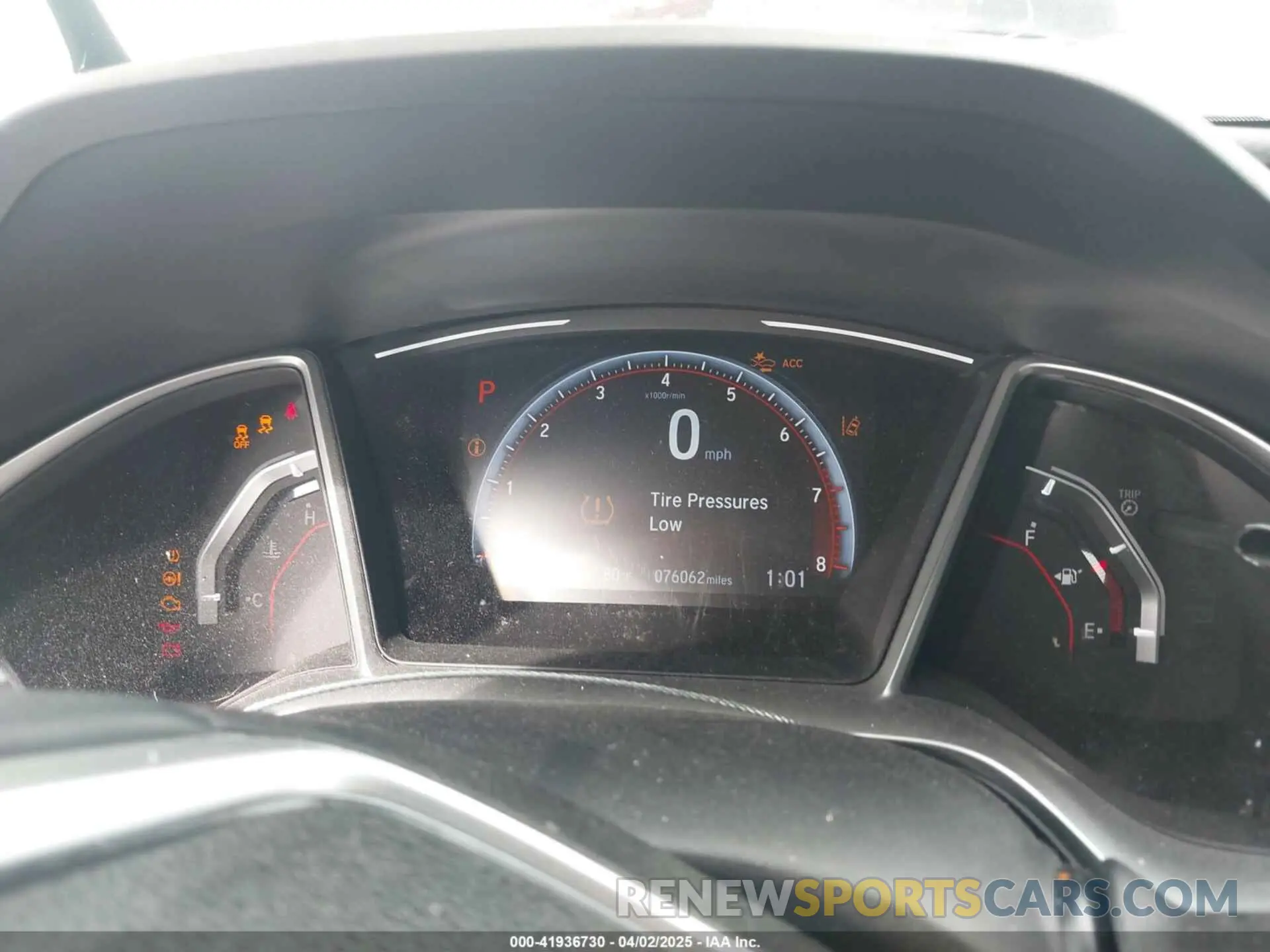 7 Photograph of a damaged car 19XFC2F80KE036761 HONDA CIVIC 2019
