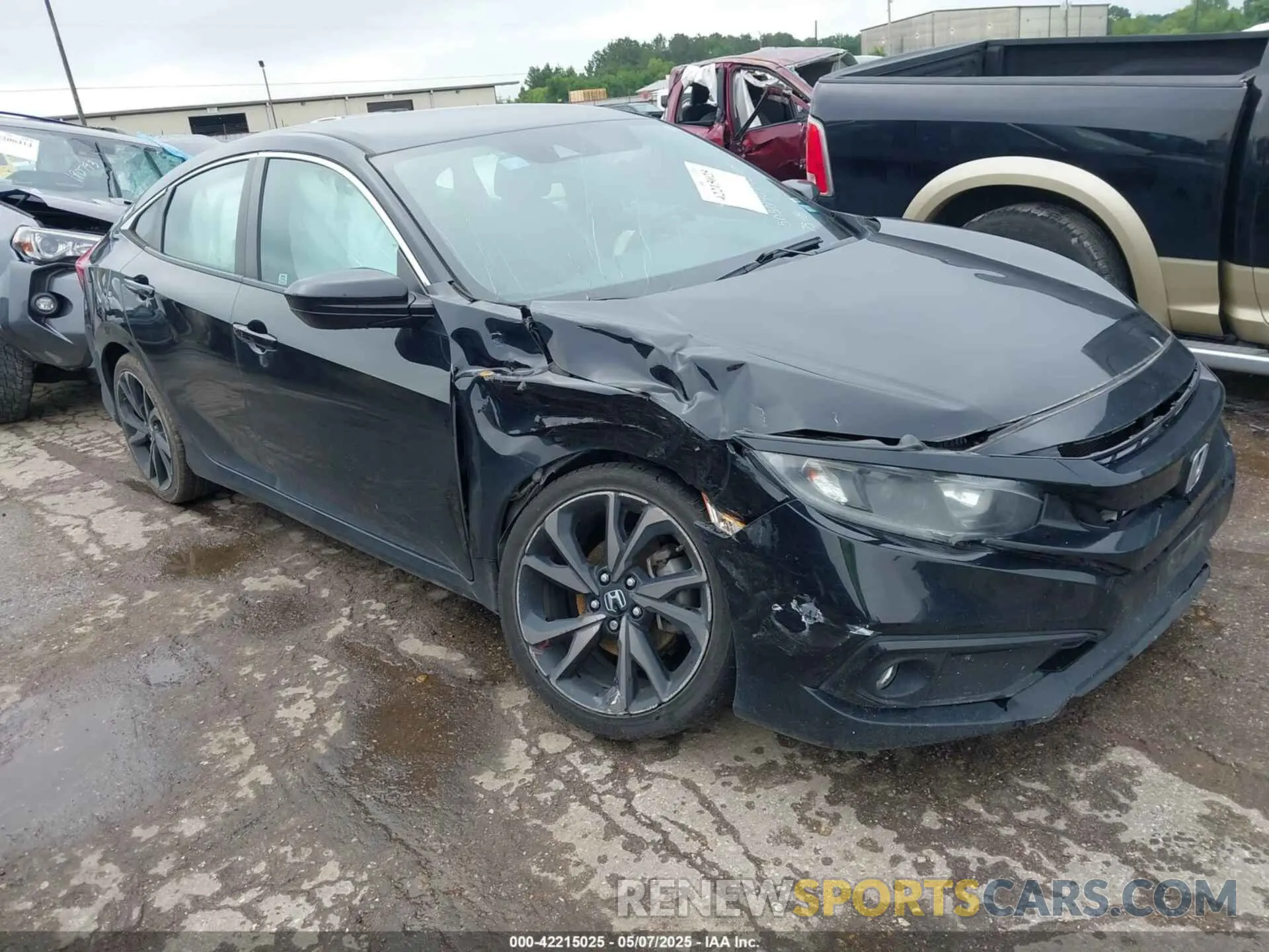 1 Photograph of a damaged car 19XFC2F80KE047548 HONDA CIVIC 2019