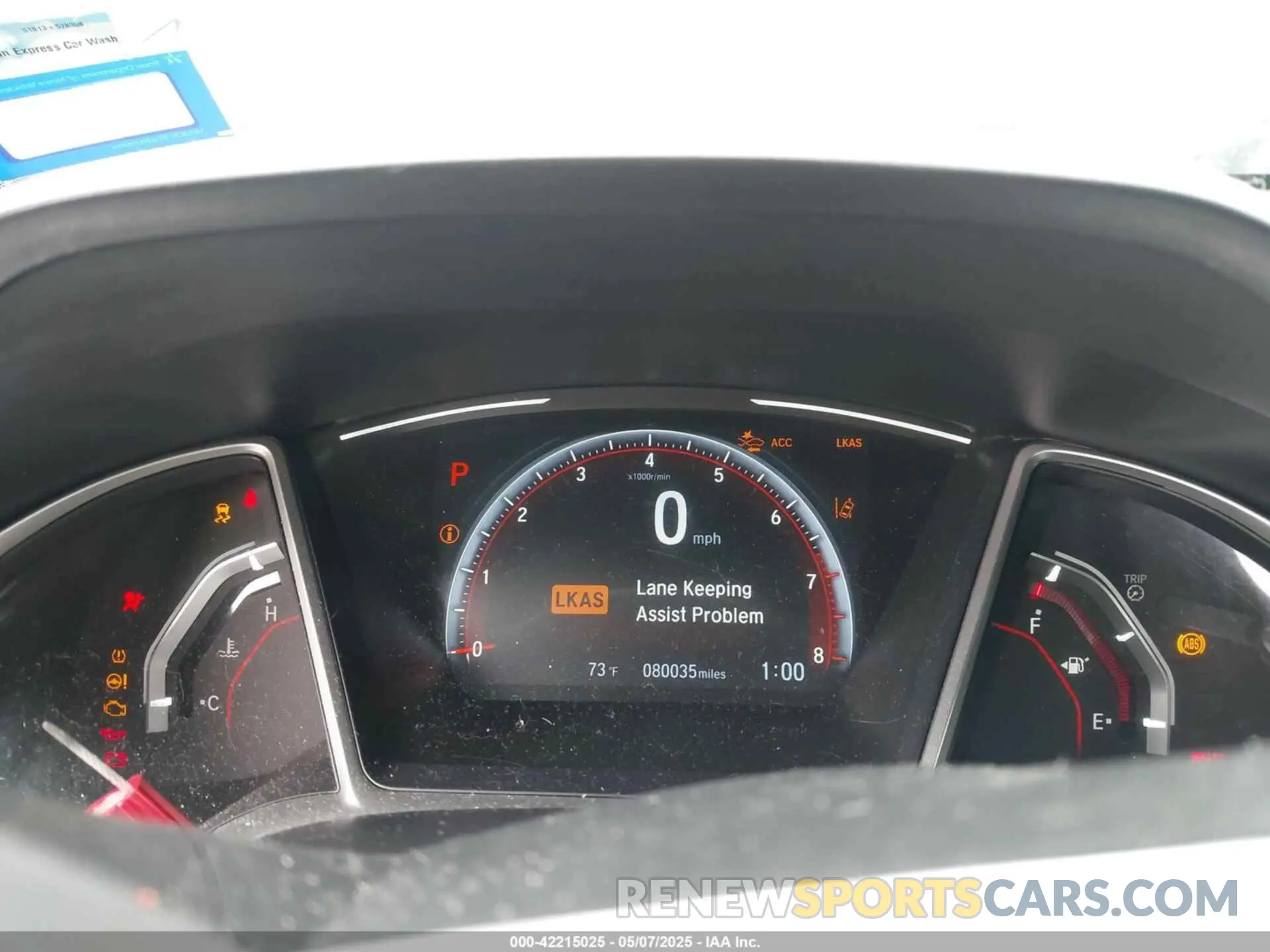 7 Photograph of a damaged car 19XFC2F80KE047548 HONDA CIVIC 2019