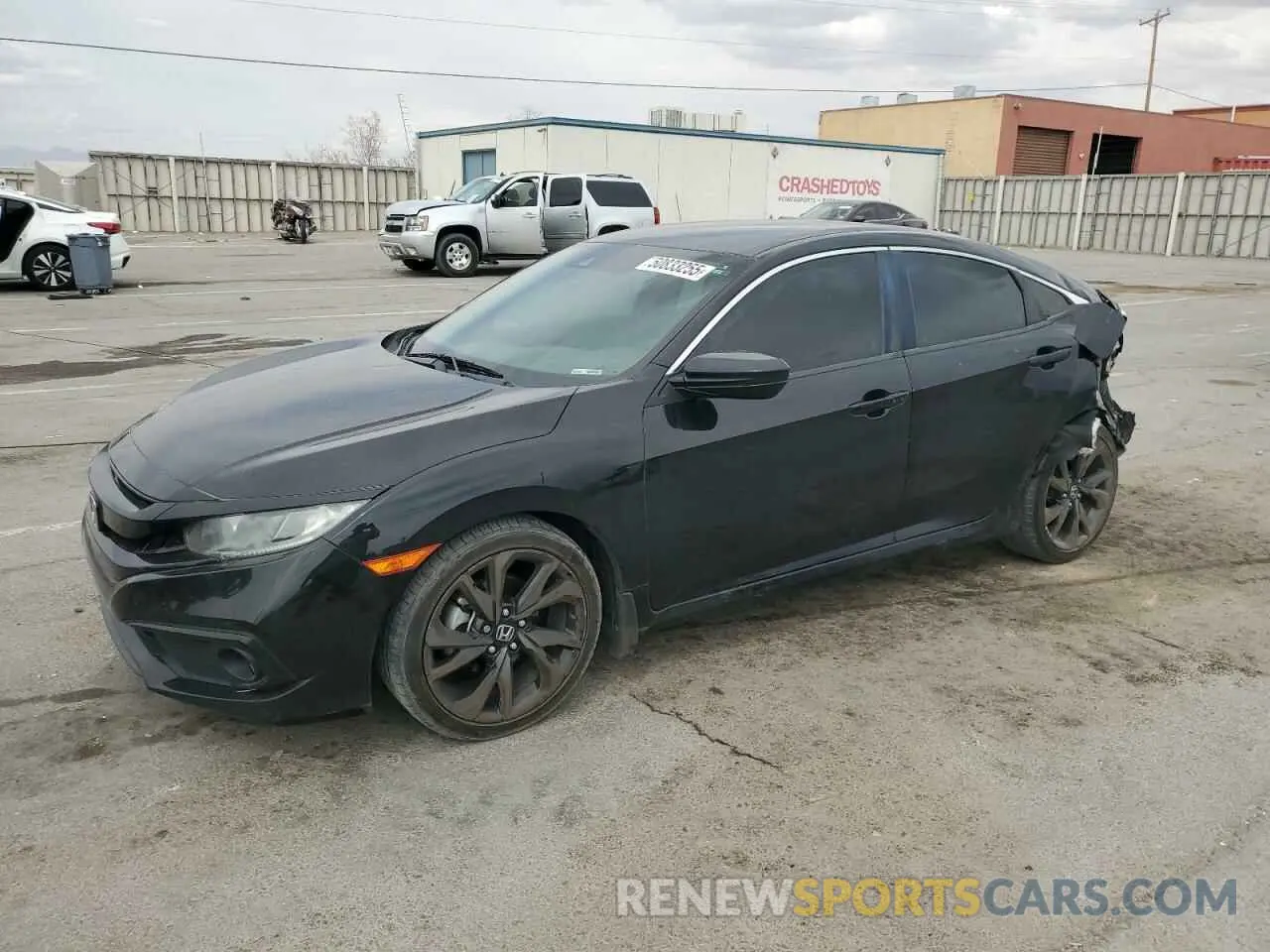 1 Photograph of a damaged car 19XFC2F81KE007303 HONDA CIVIC 2019