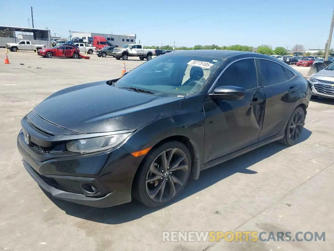 1 Photograph of a damaged car 19XFC2F81KE011609 HONDA CIVIC 2019