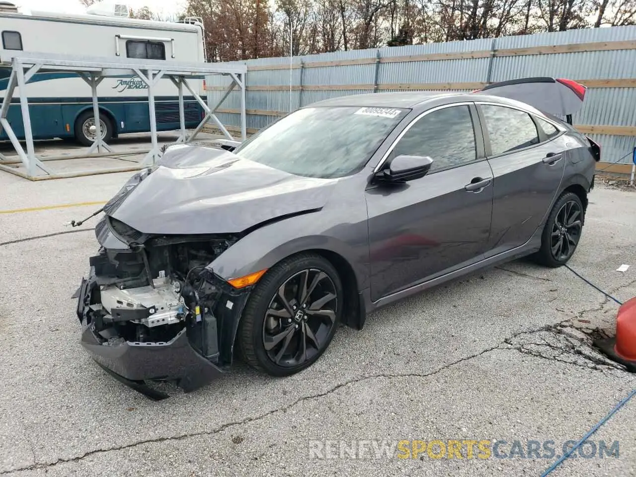 1 Photograph of a damaged car 19XFC2F81KE051429 HONDA CIVIC 2019
