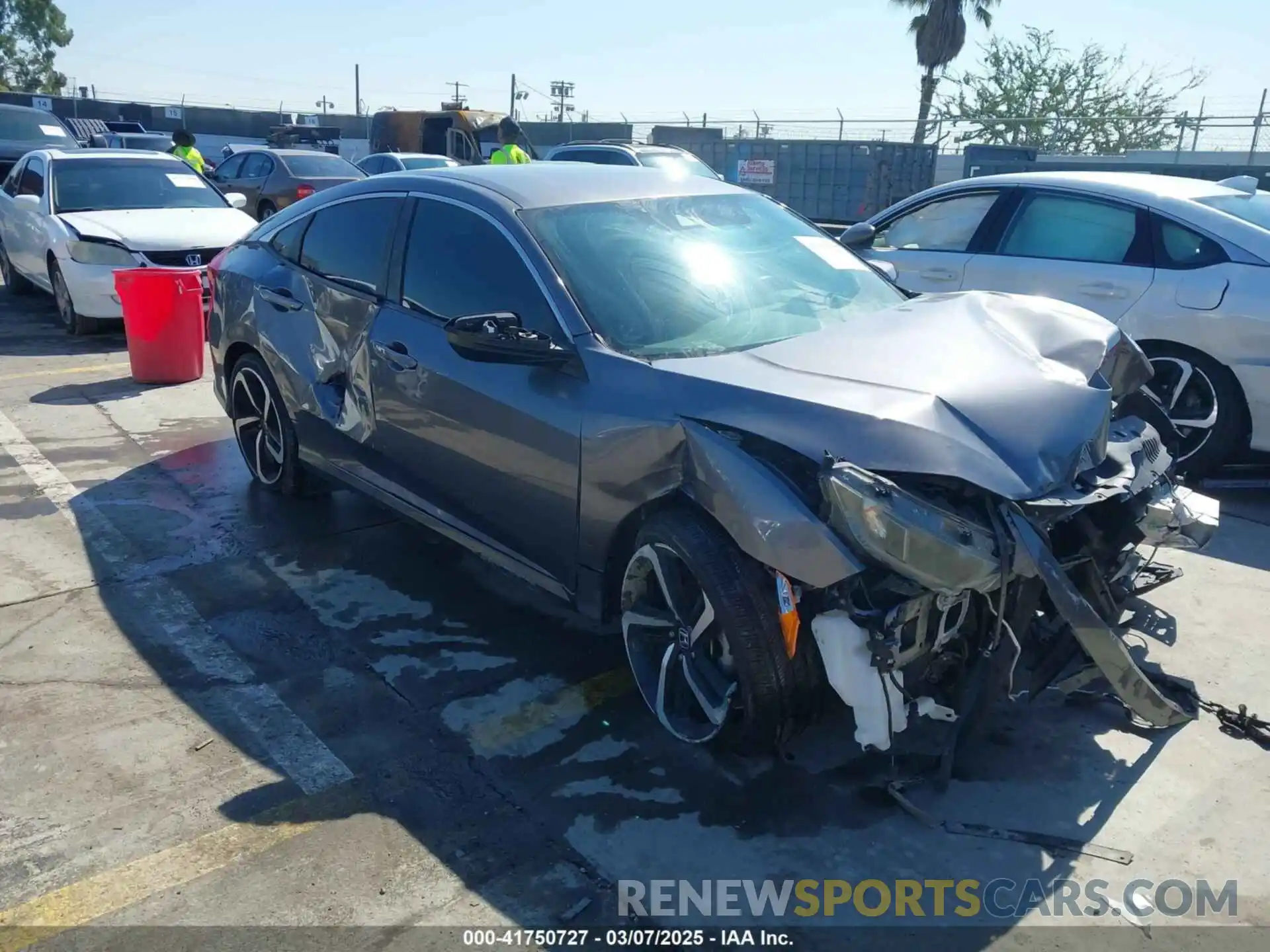 1 Photograph of a damaged car 19XFC2F81KE204908 HONDA CIVIC 2019