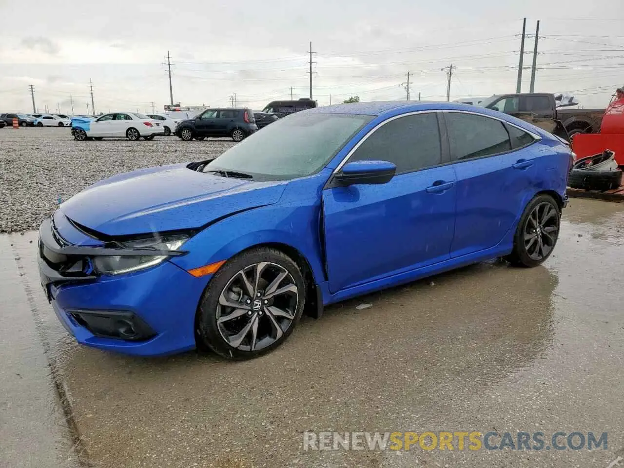 1 Photograph of a damaged car 19XFC2F82KE006452 HONDA CIVIC 2019