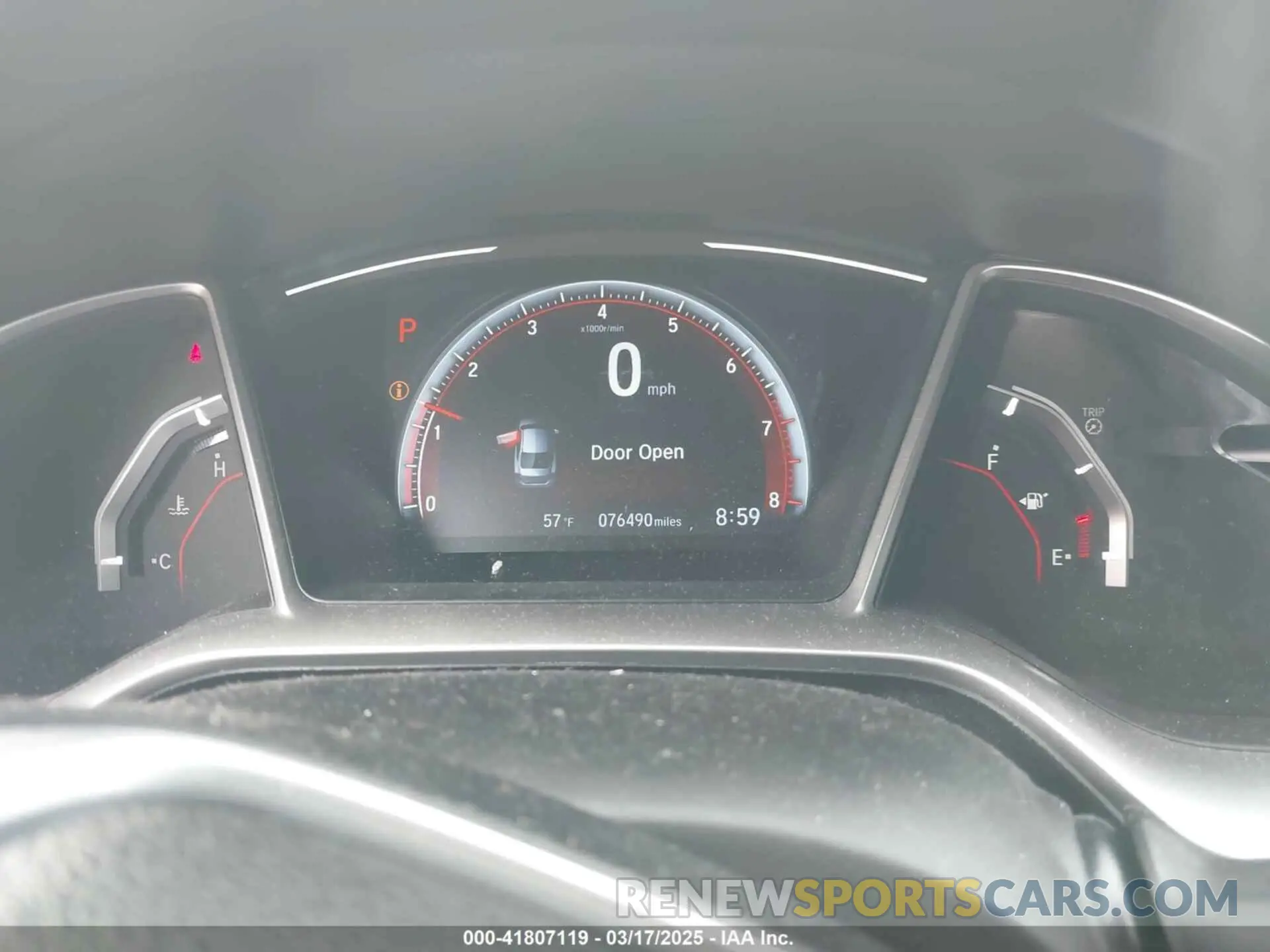 7 Photograph of a damaged car 19XFC2F85KE200828 HONDA CIVIC 2019