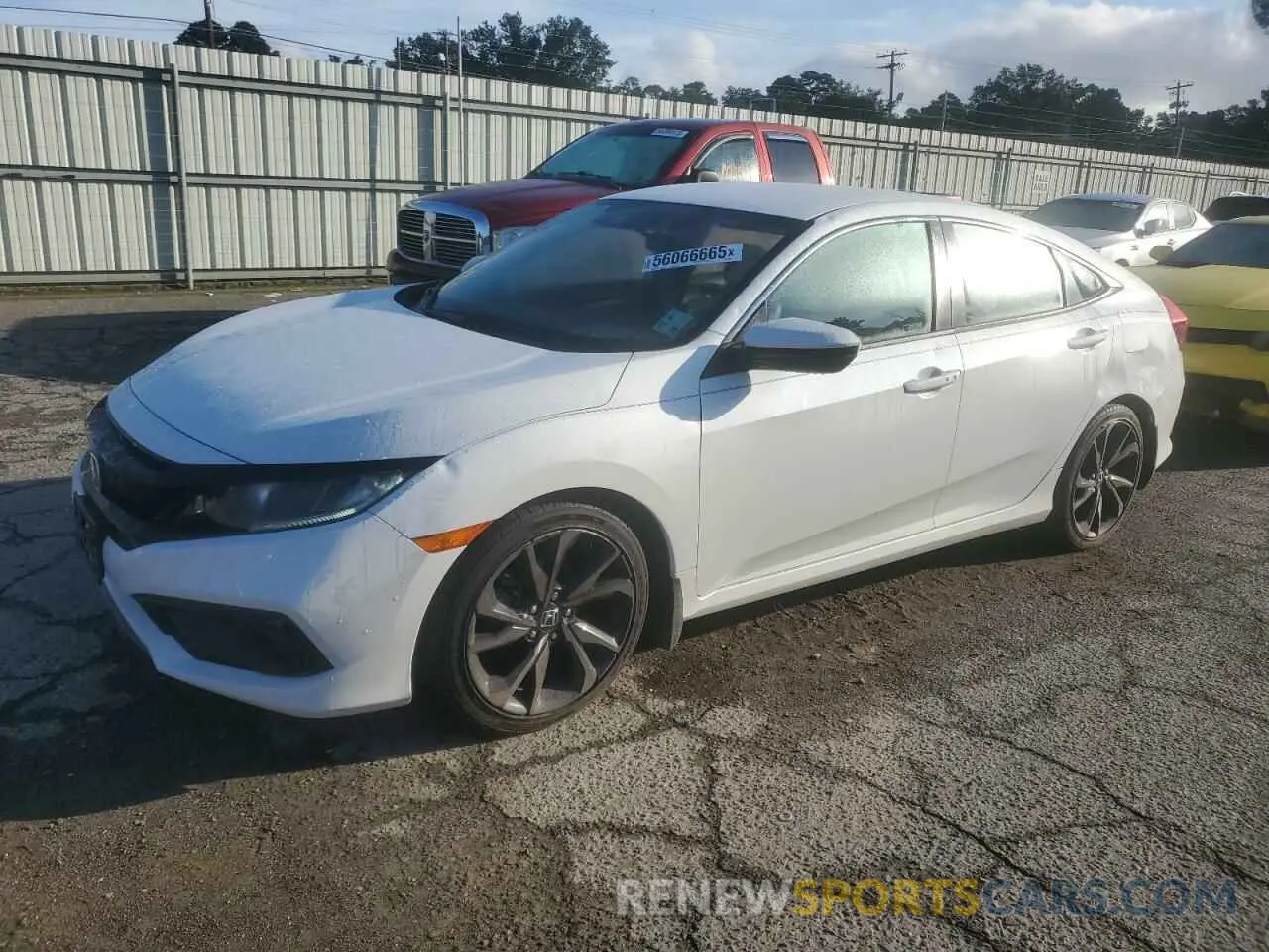 1 Photograph of a damaged car 19XFC2F86KE005255 HONDA CIVIC 2019