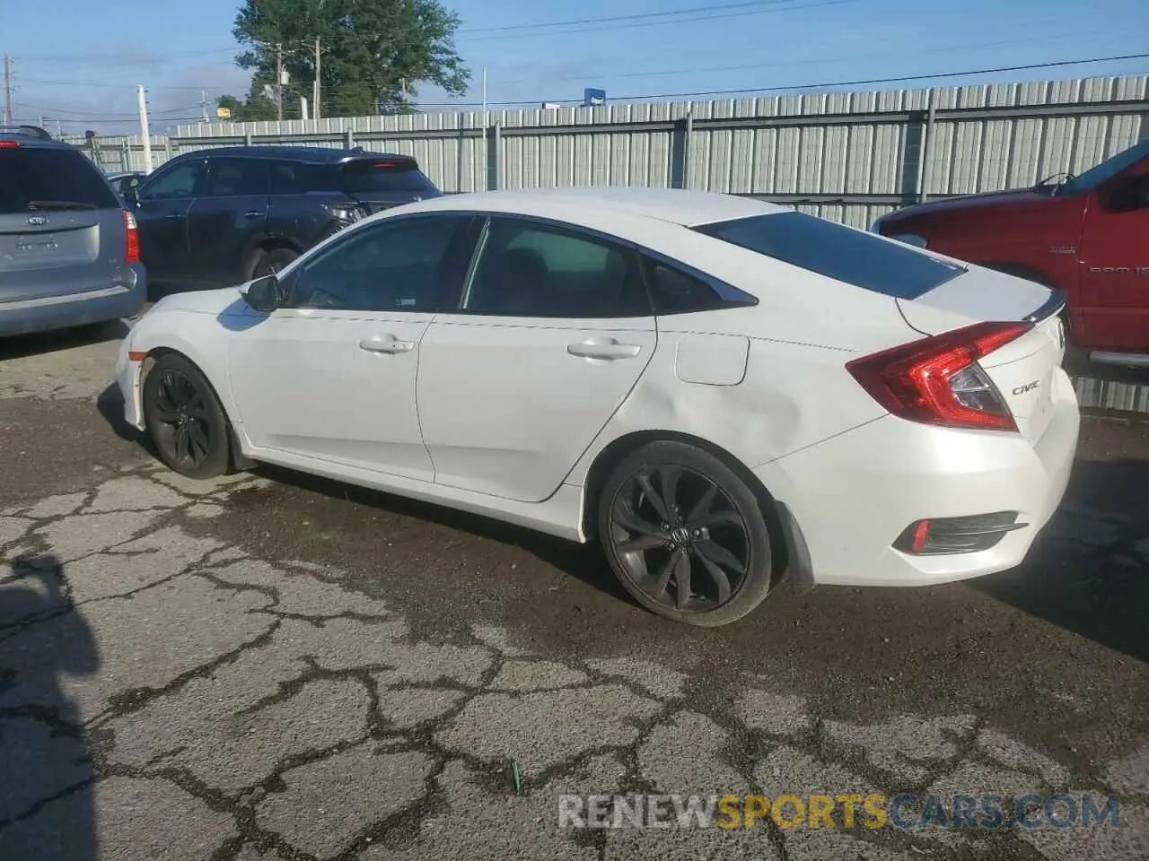 2 Photograph of a damaged car 19XFC2F86KE005255 HONDA CIVIC 2019