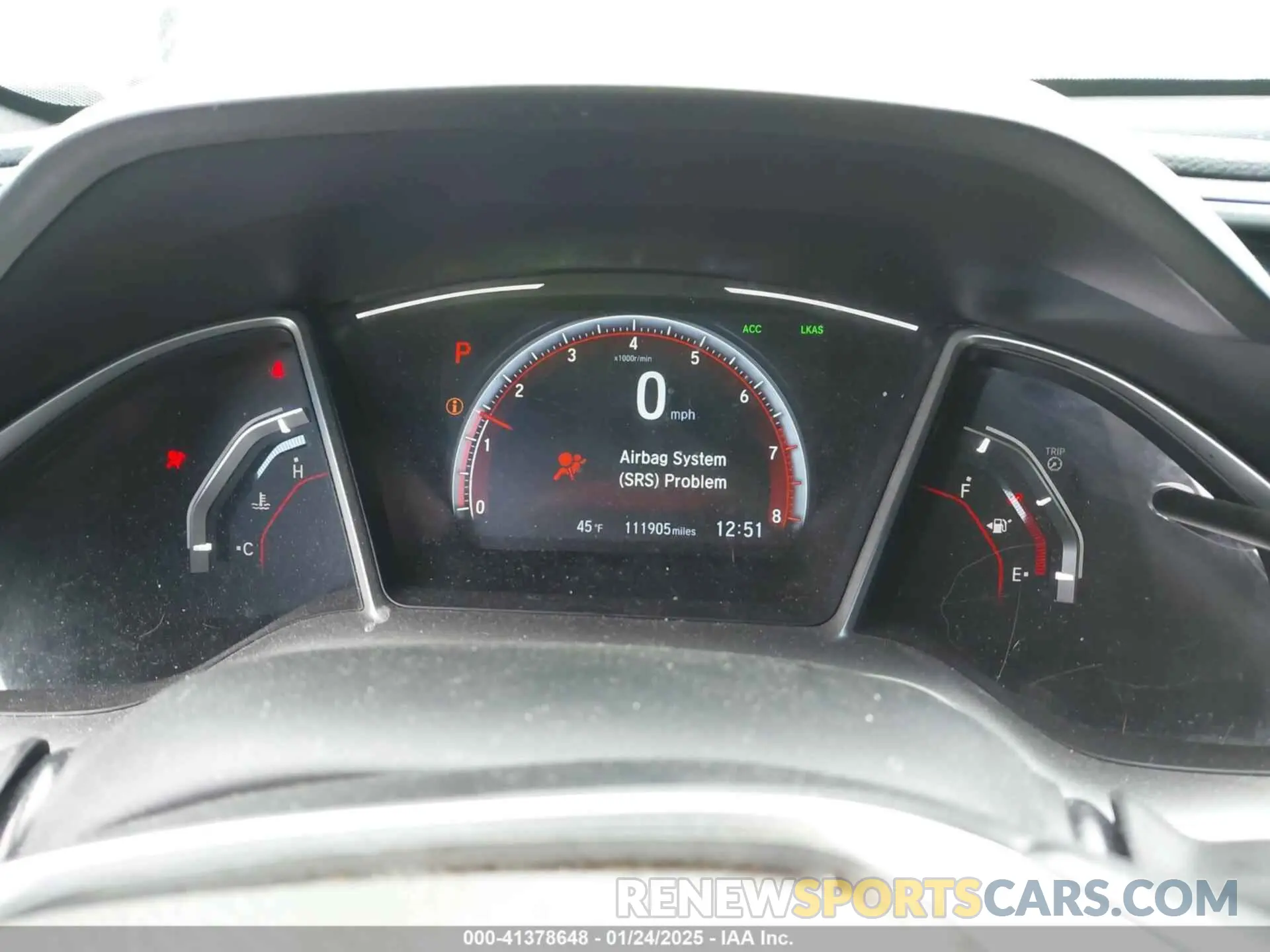7 Photograph of a damaged car 19XFC2F87KE027815 HONDA CIVIC 2019