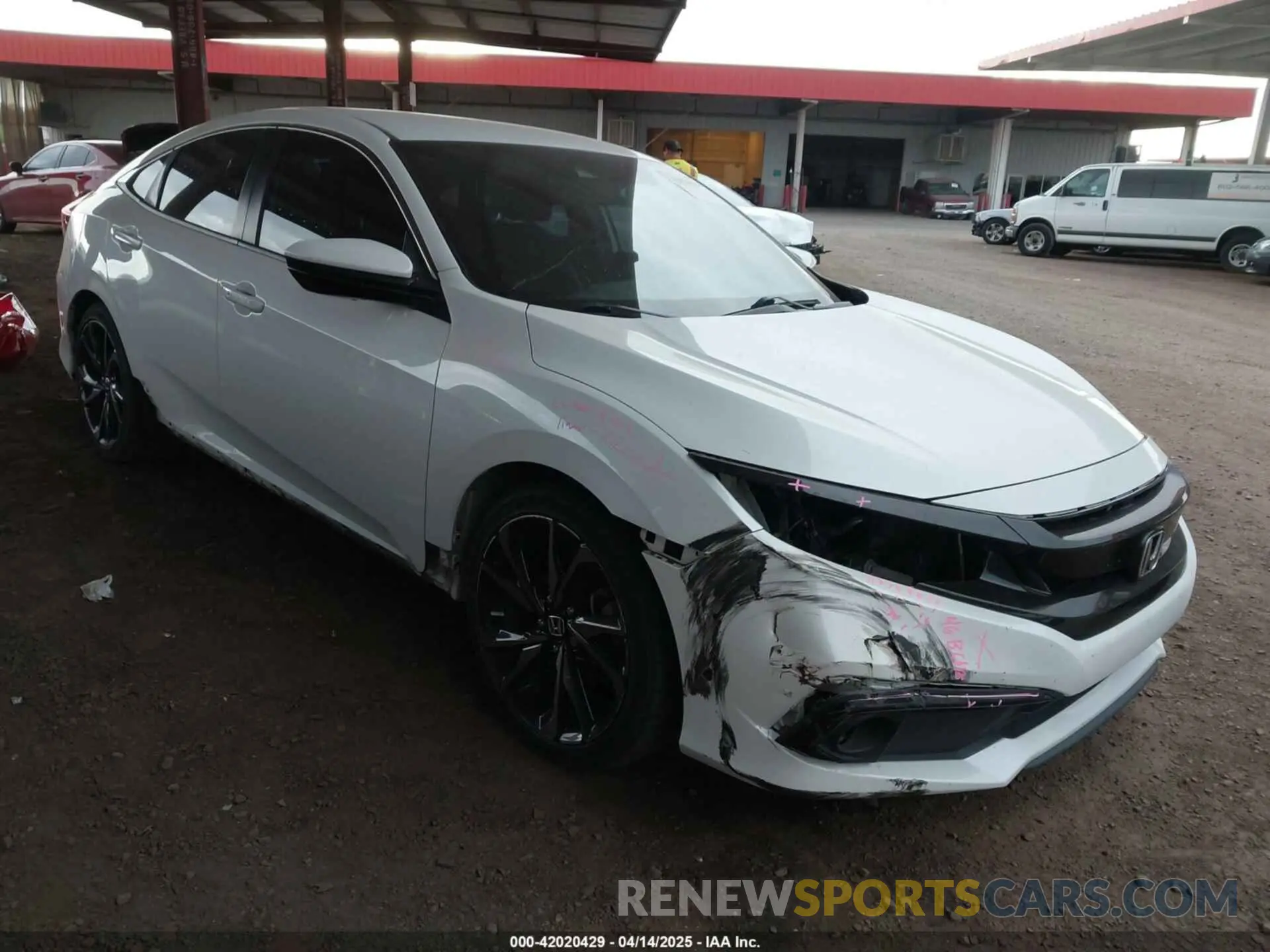1 Photograph of a damaged car 19XFC2F87KE040483 HONDA CIVIC 2019