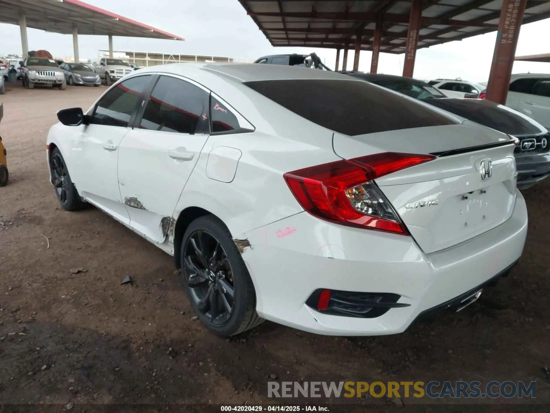 3 Photograph of a damaged car 19XFC2F87KE040483 HONDA CIVIC 2019