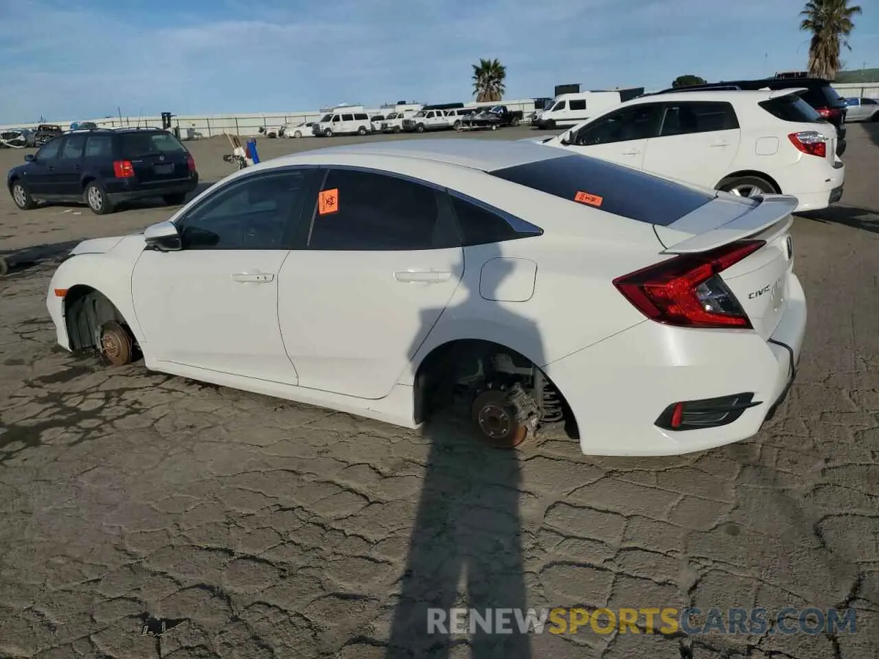 2 Photograph of a damaged car 19XFC2F87KE205609 HONDA CIVIC 2019