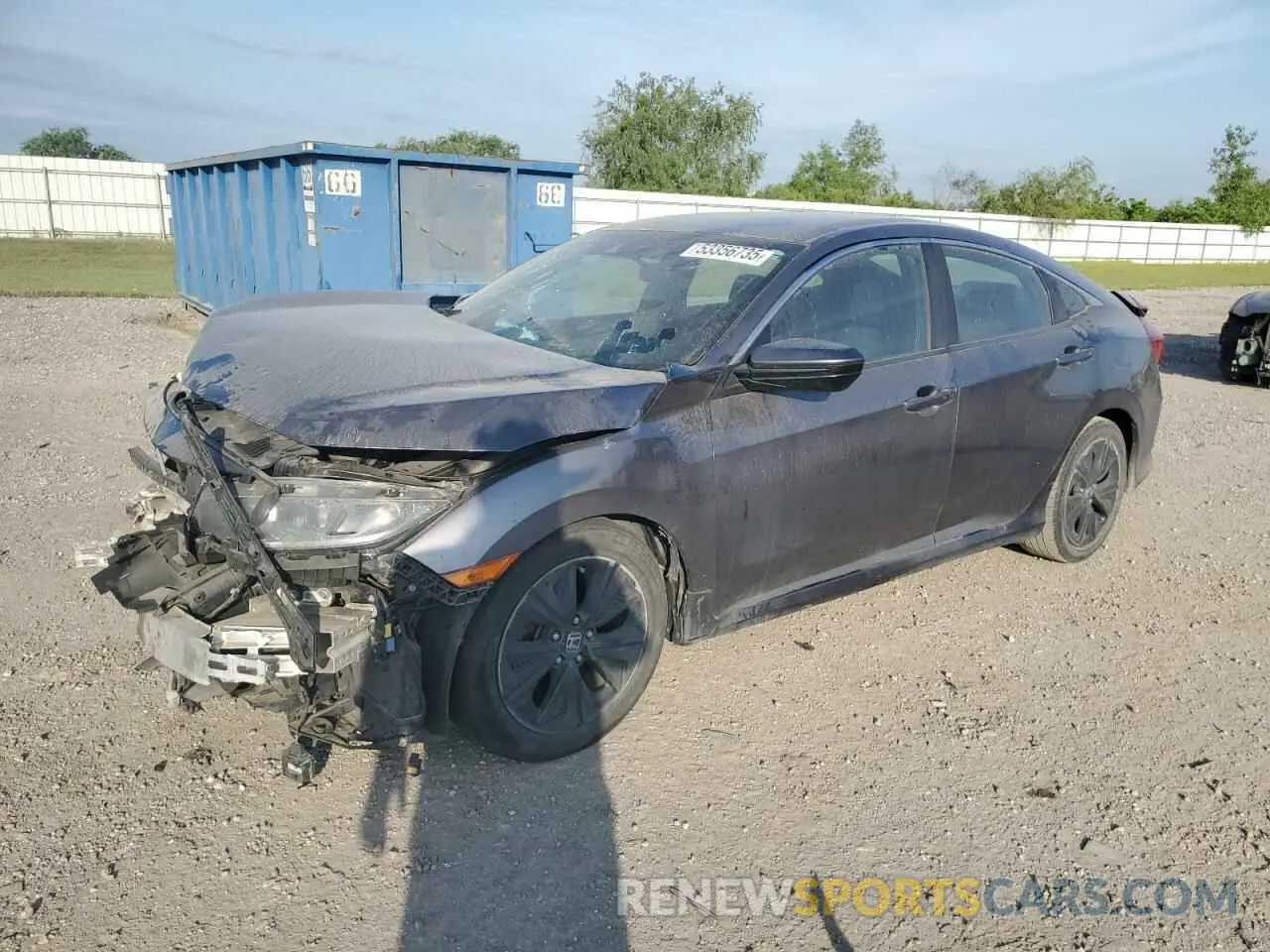 1 Photograph of a damaged car 19XFC2F88KE033848 HONDA CIVIC 2019