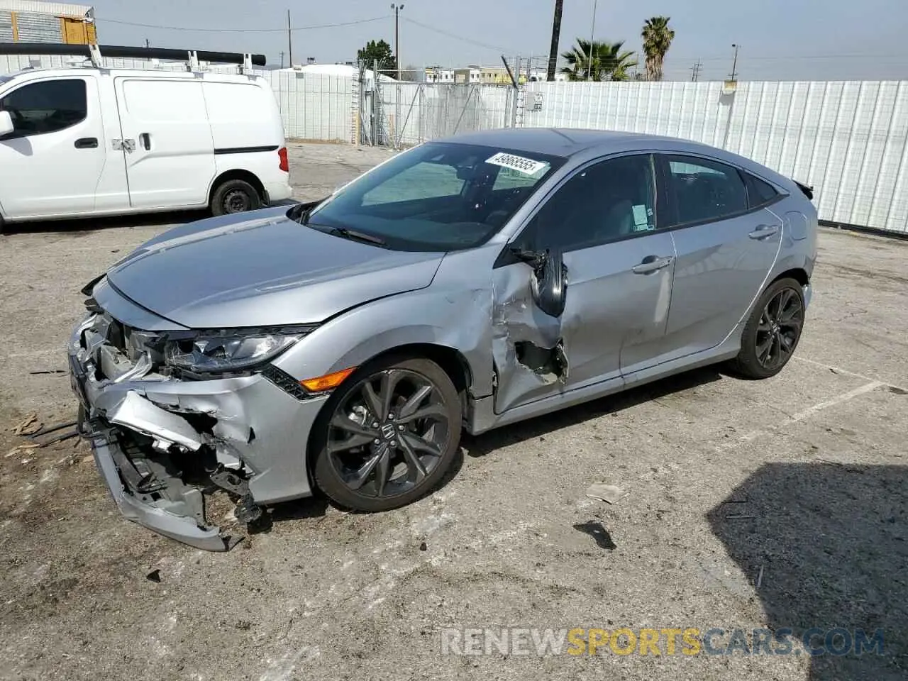 1 Photograph of a damaged car 19XFC2F88KE211189 HONDA CIVIC 2019