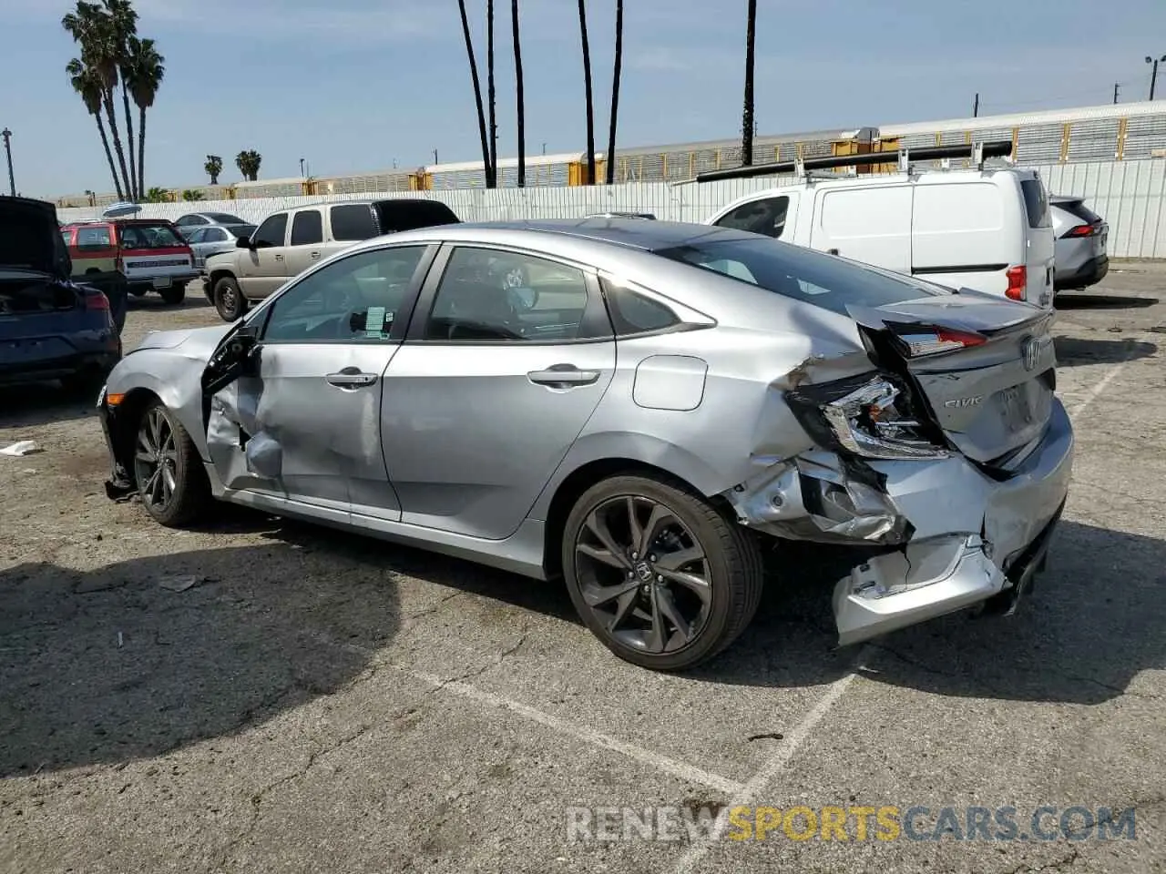 2 Photograph of a damaged car 19XFC2F88KE211189 HONDA CIVIC 2019