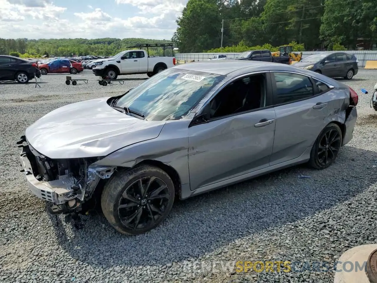 1 Photograph of a damaged car 19XFC2F89KE000308 HONDA CIVIC 2019