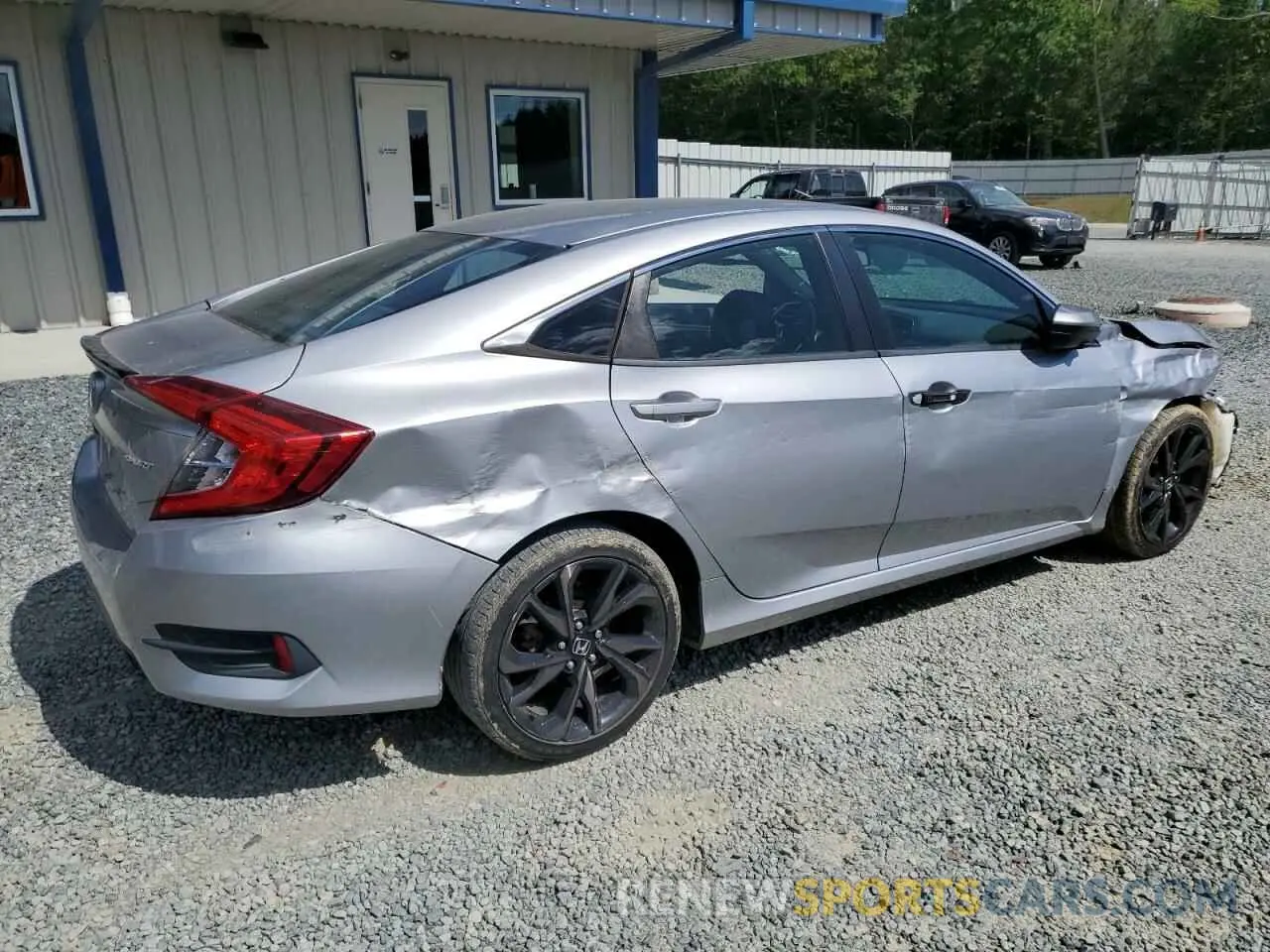 3 Photograph of a damaged car 19XFC2F89KE000308 HONDA CIVIC 2019