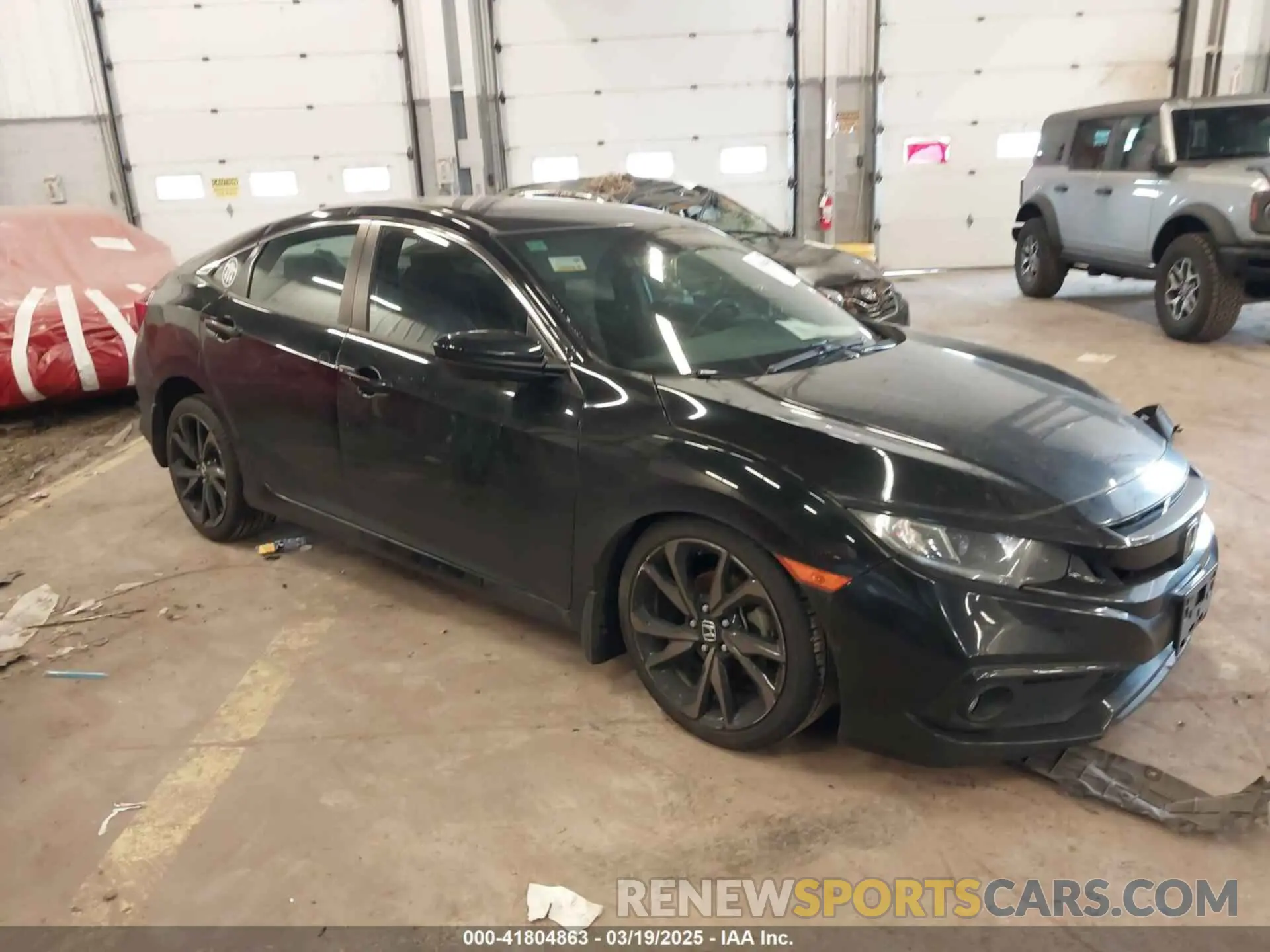 1 Photograph of a damaged car 19XFC2F89KE206213 HONDA CIVIC 2019