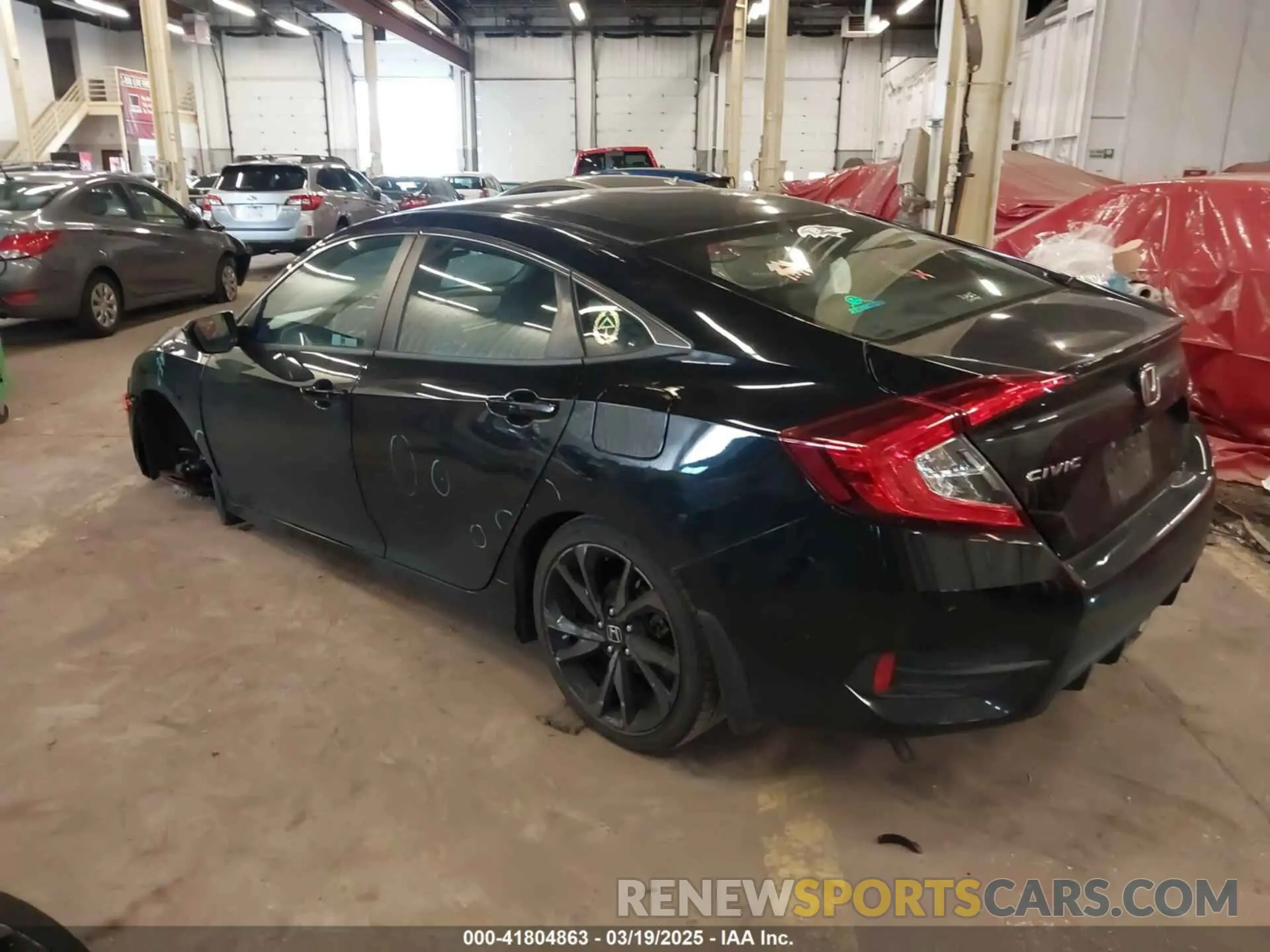 3 Photograph of a damaged car 19XFC2F89KE206213 HONDA CIVIC 2019