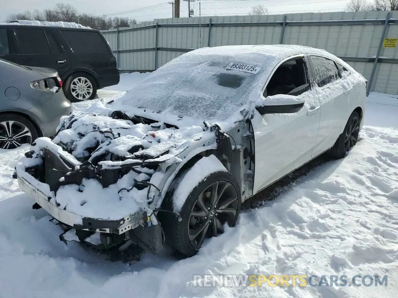 1 Photograph of a damaged car 19XFC2F8XKE019918 HONDA CIVIC 2019