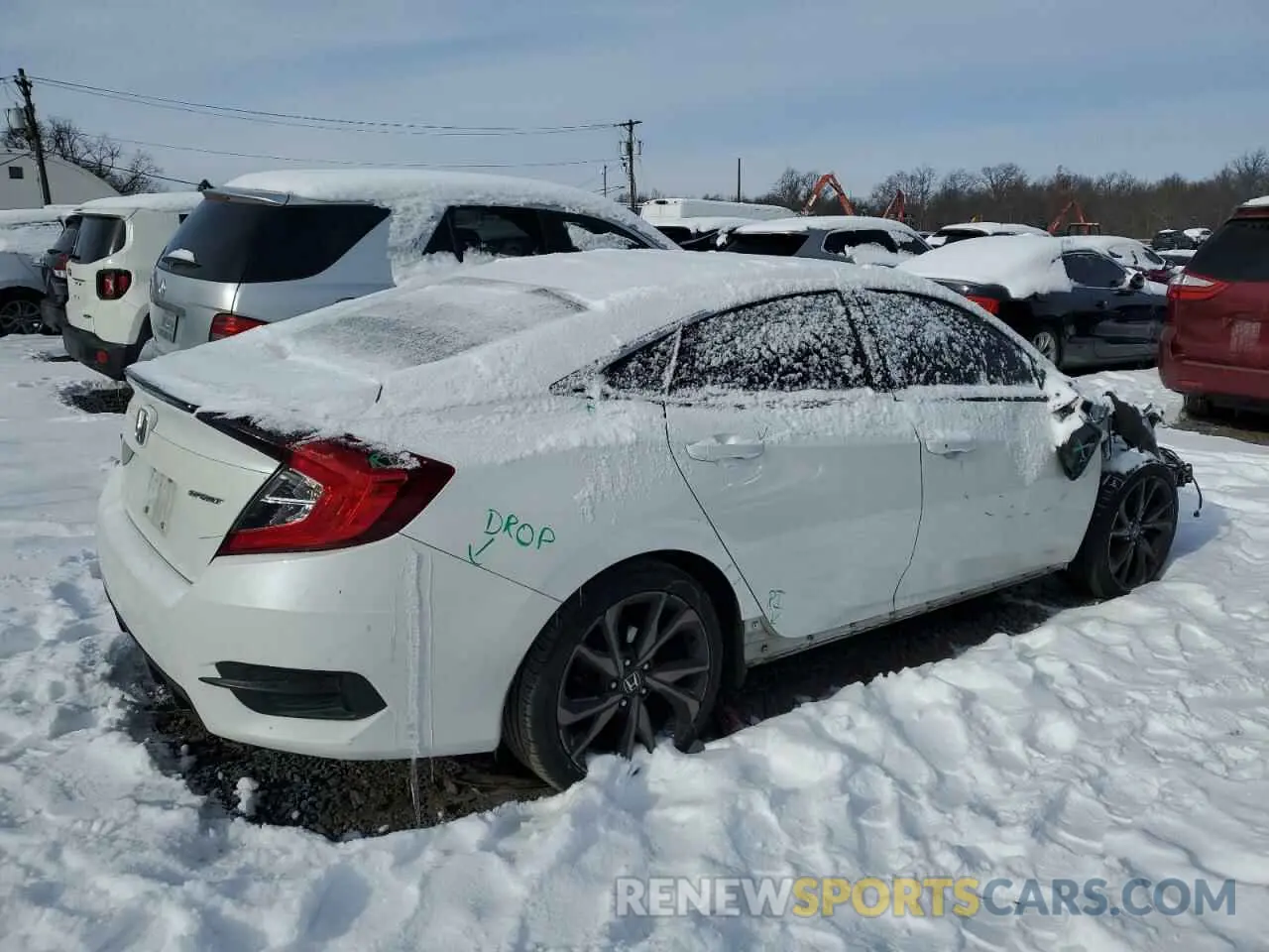 3 Photograph of a damaged car 19XFC2F8XKE019918 HONDA CIVIC 2019