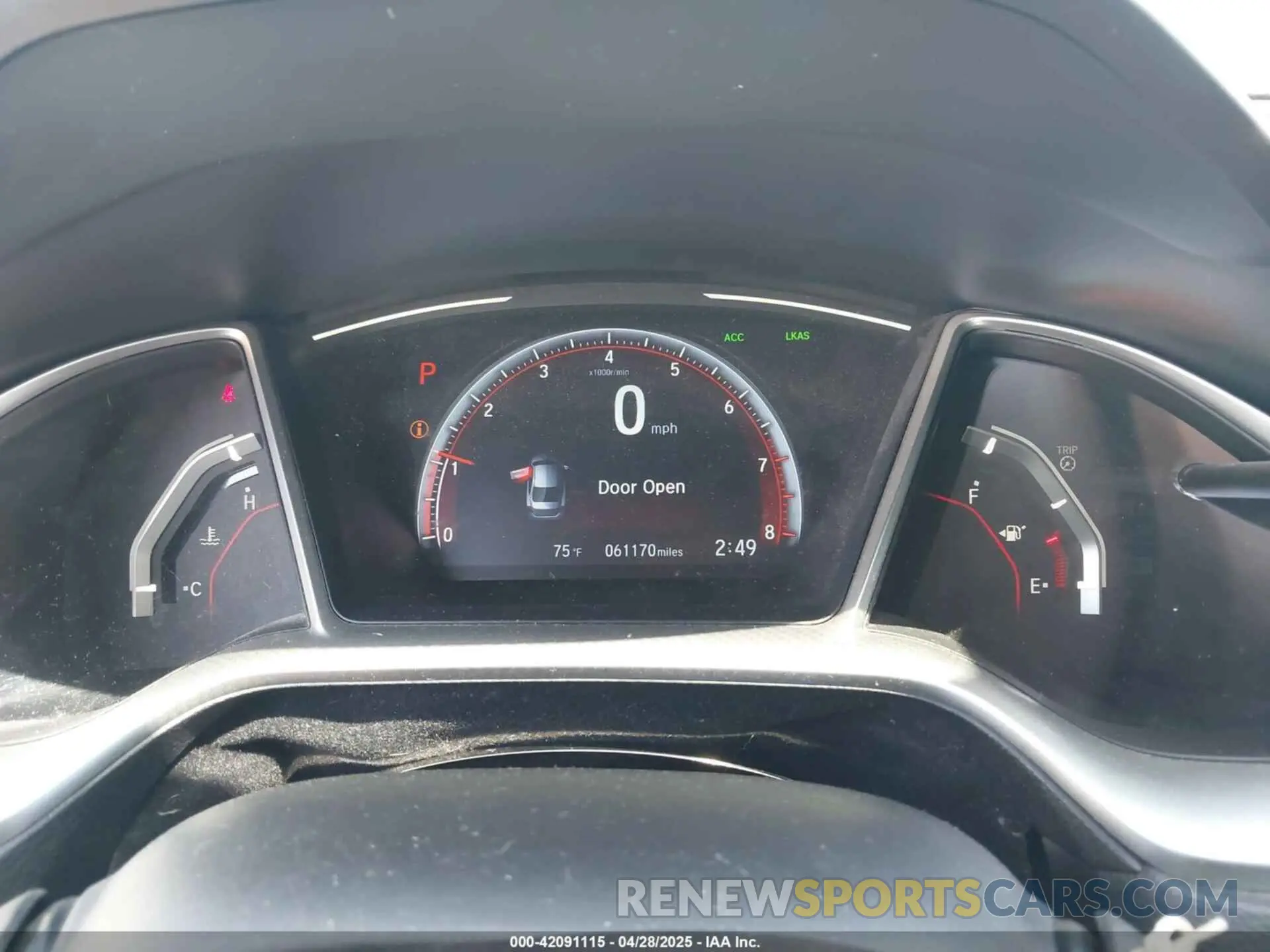 15 Photograph of a damaged car 19XFC2F8XKE026657 HONDA CIVIC 2019