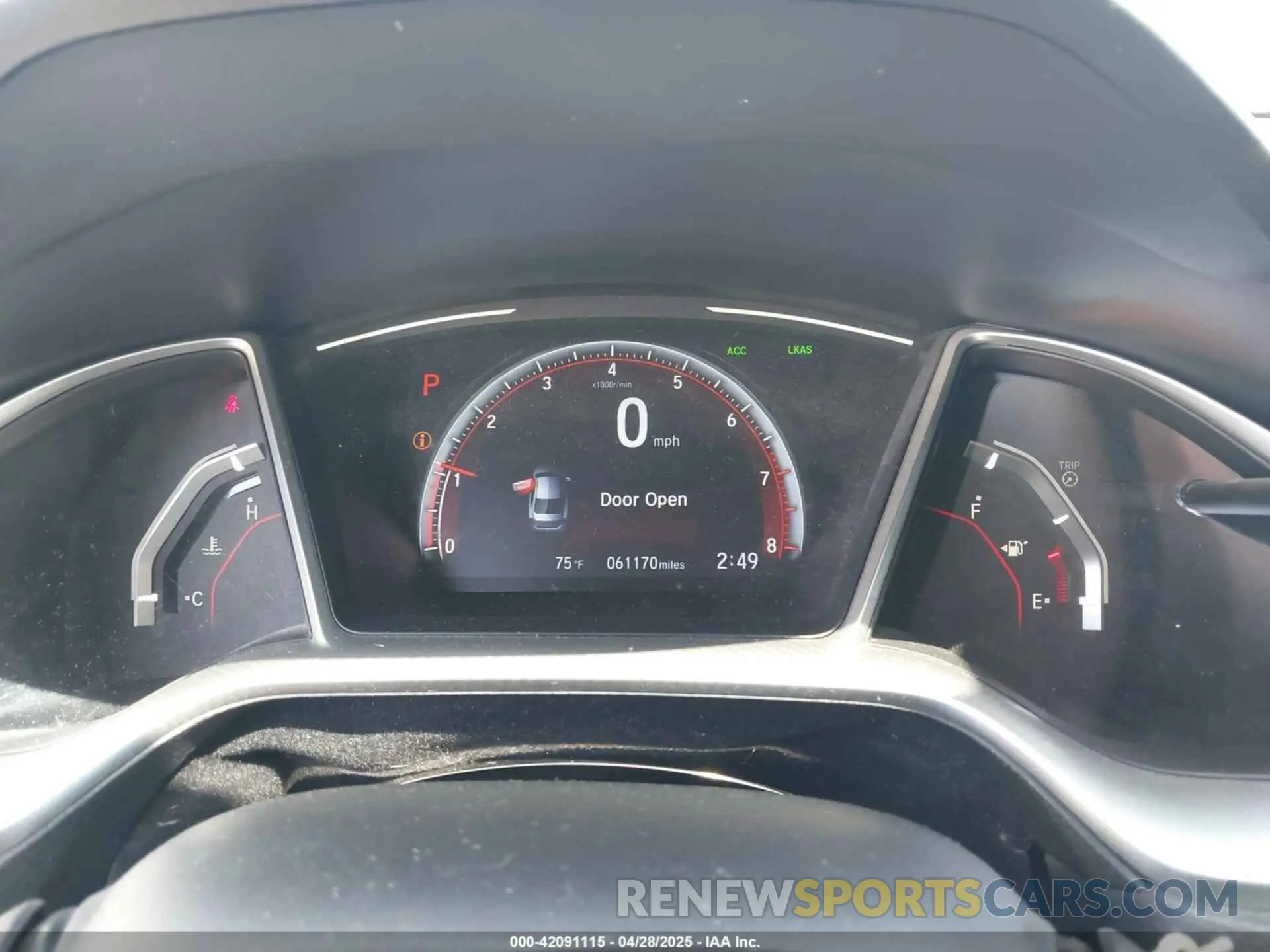 7 Photograph of a damaged car 19XFC2F8XKE026657 HONDA CIVIC 2019