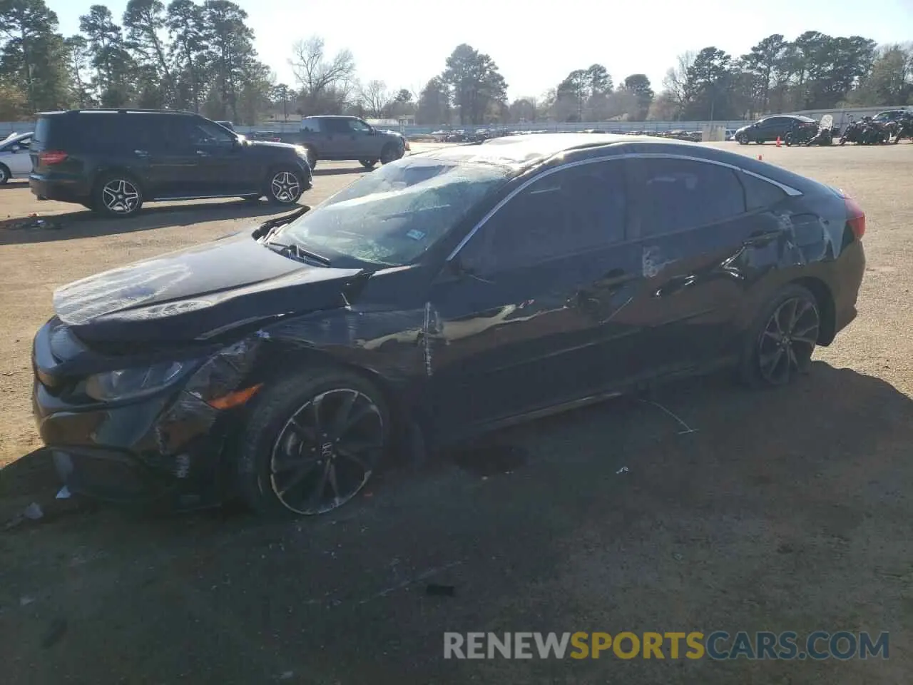 1 Photograph of a damaged car 19XFC2F8XKE035360 HONDA CIVIC 2019