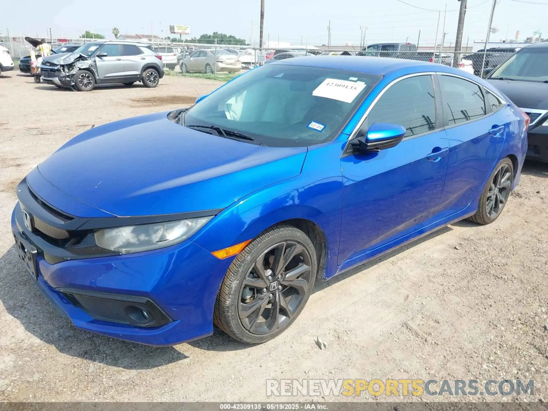 2 Photograph of a damaged car 19XFC2F8XKE045192 HONDA CIVIC 2019