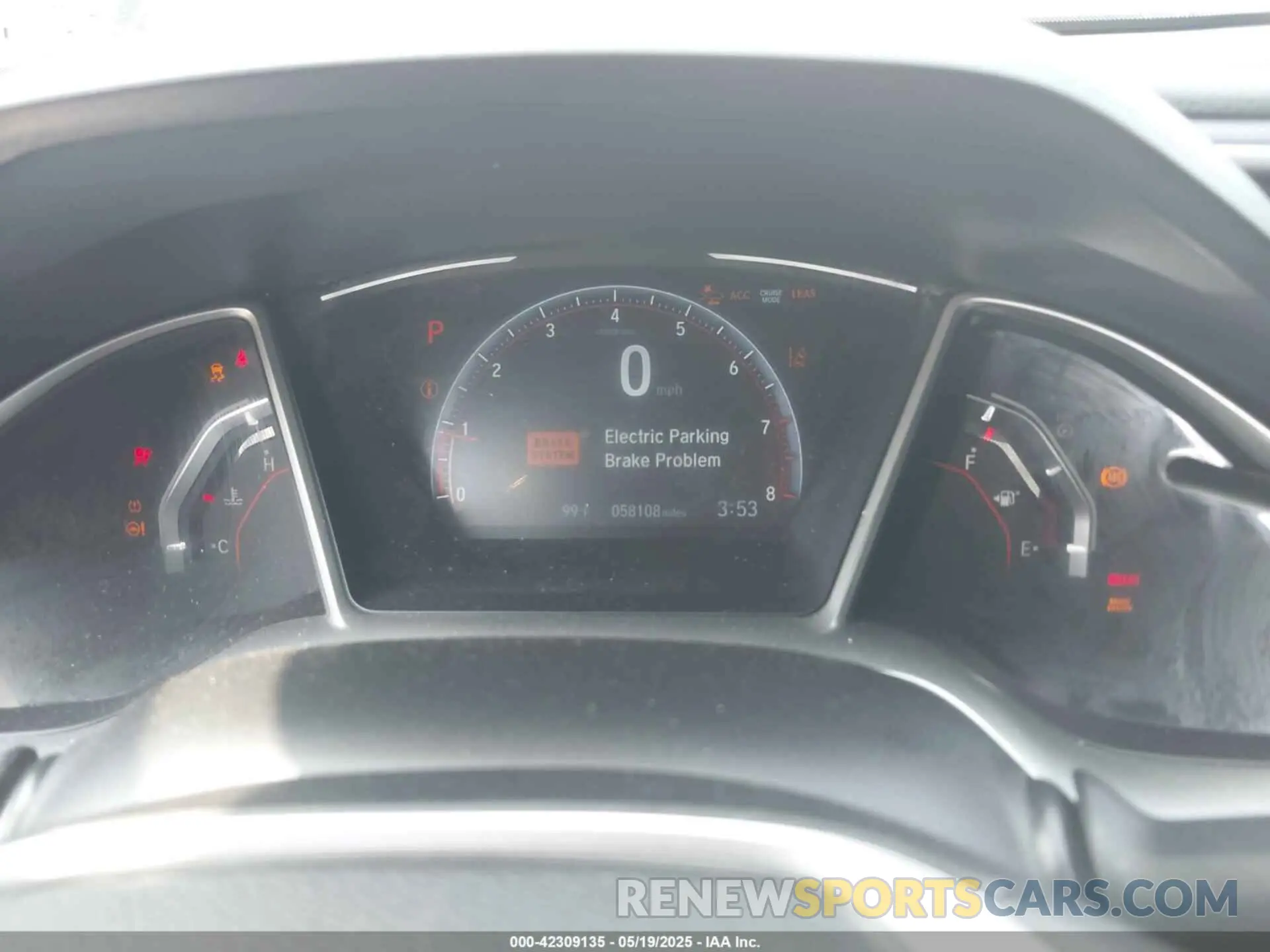 7 Photograph of a damaged car 19XFC2F8XKE045192 HONDA CIVIC 2019