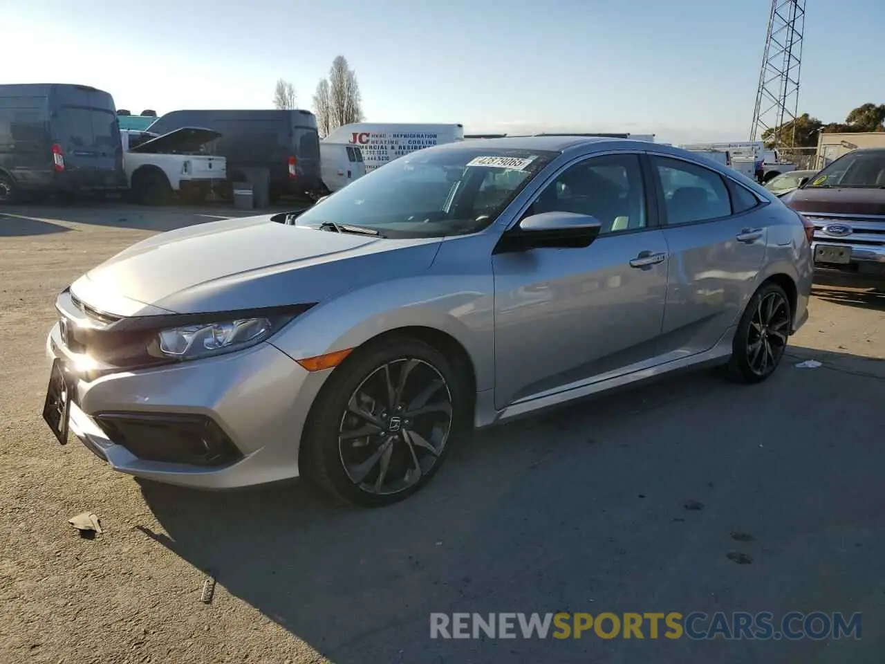 1 Photograph of a damaged car 19XFC2F8XKE213817 HONDA CIVIC 2019