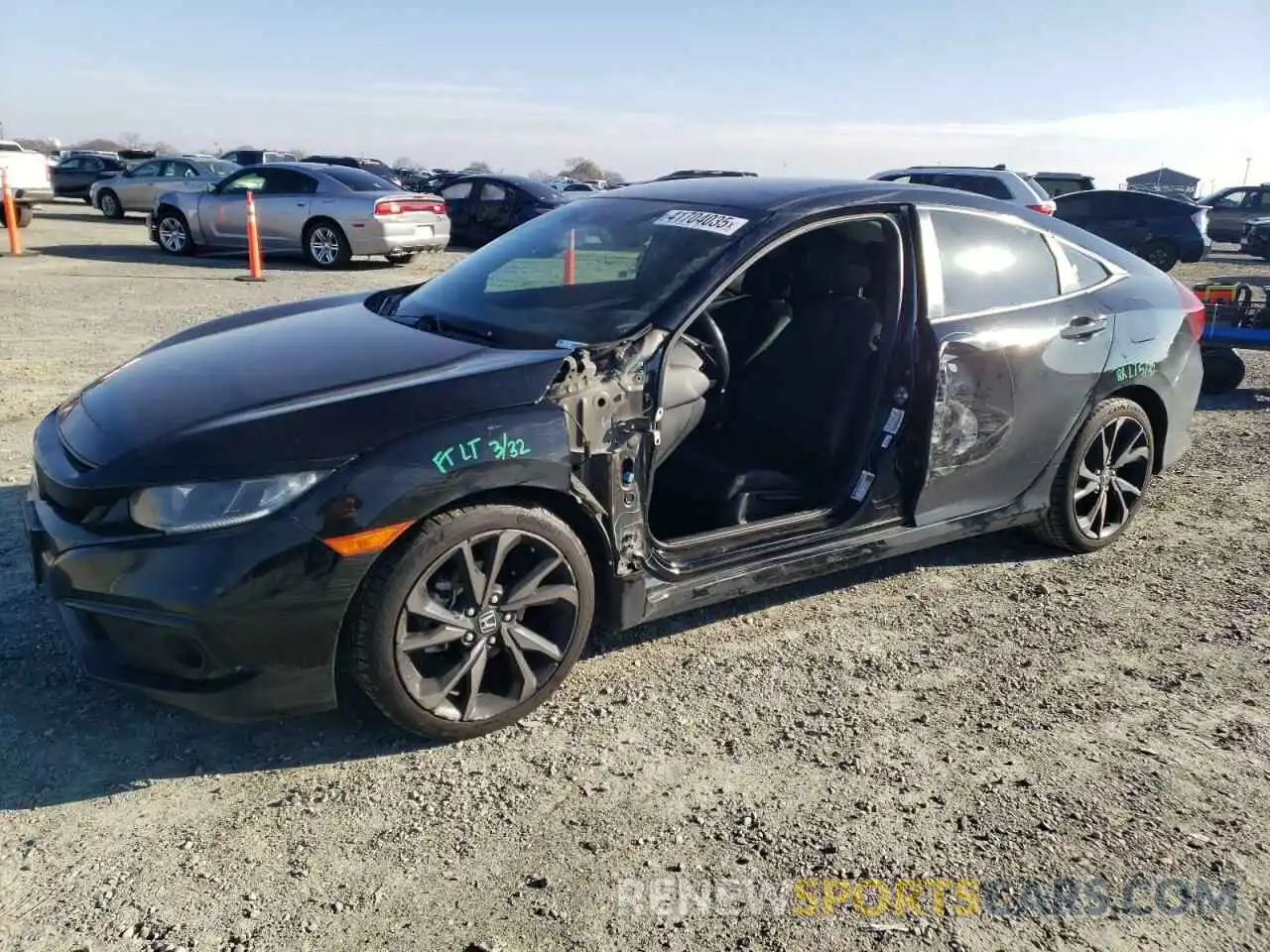 1 Photograph of a damaged car 19XFC2F8XKE214918 HONDA CIVIC 2019