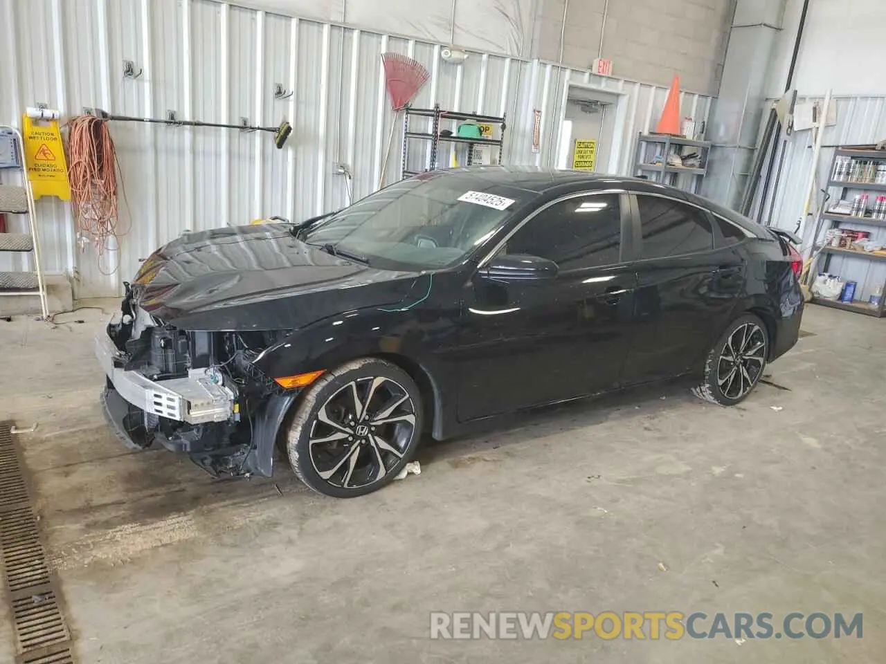 1 Photograph of a damaged car 2HGFC1E55KH705260 HONDA CIVIC 2019