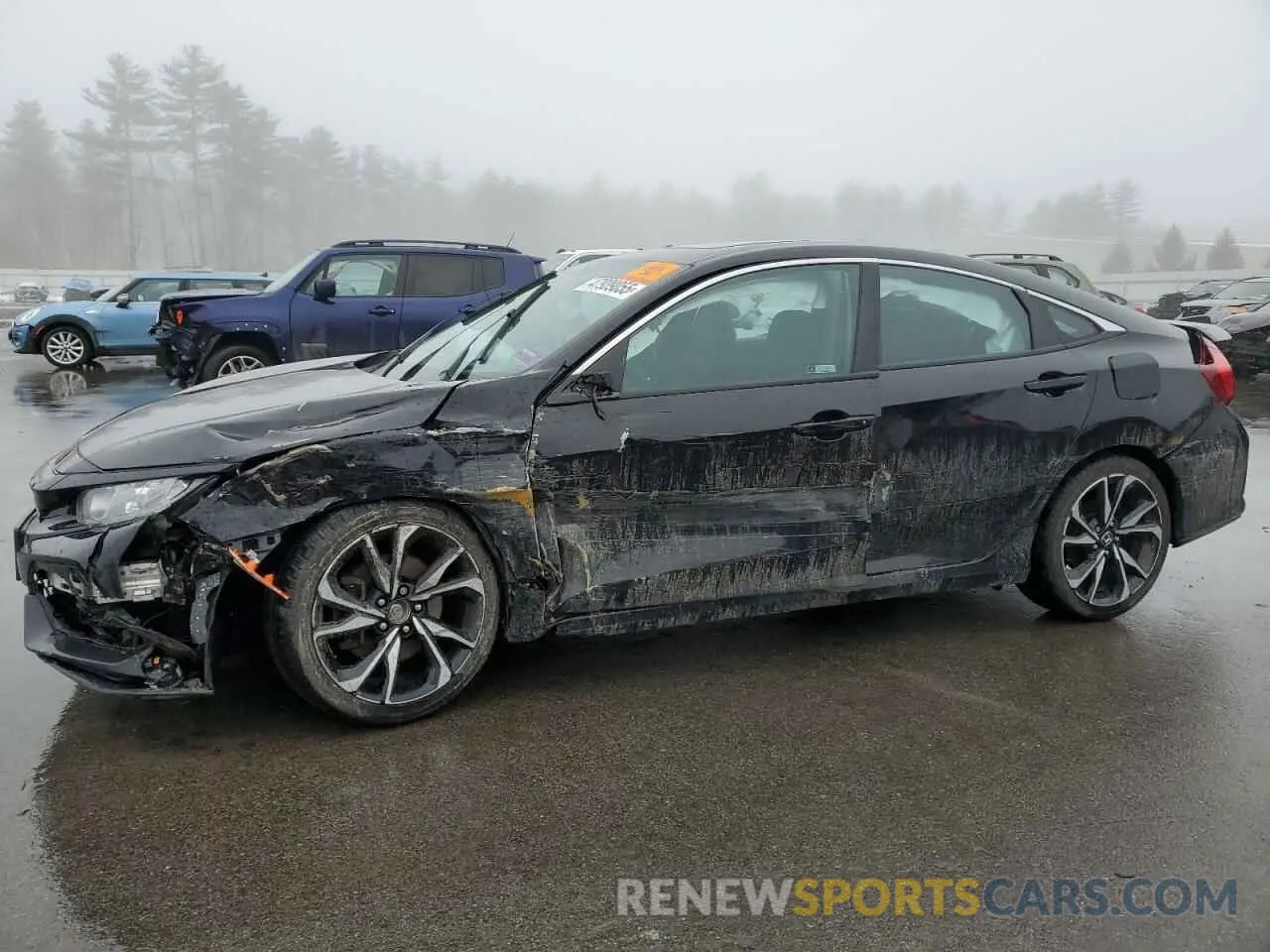 1 Photograph of a damaged car 2HGFC1E57KH707186 HONDA CIVIC 2019