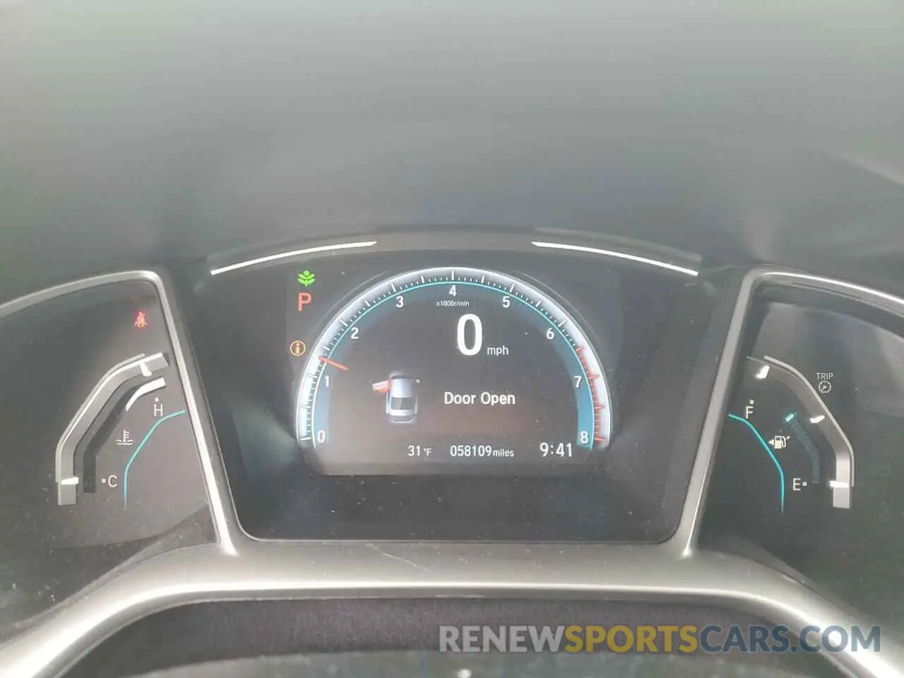 9 Photograph of a damaged car 2HGFC1F31KH651680 HONDA CIVIC 2019