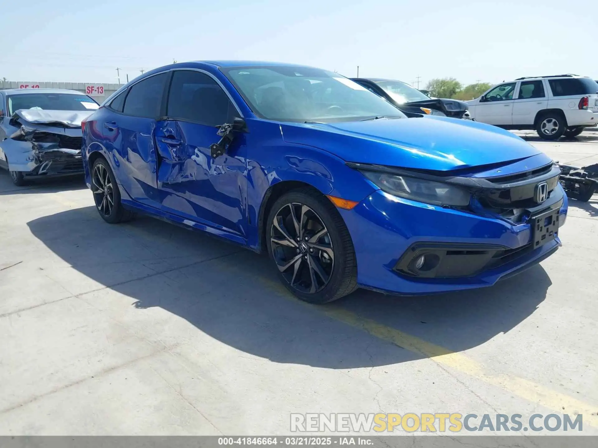 1 Photograph of a damaged car 2HGFC2E89KH566573 HONDA CIVIC 2019