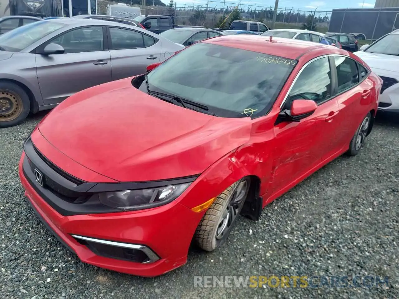 1 Photograph of a damaged car 2HGFC2F50KH019938 HONDA CIVIC 2019