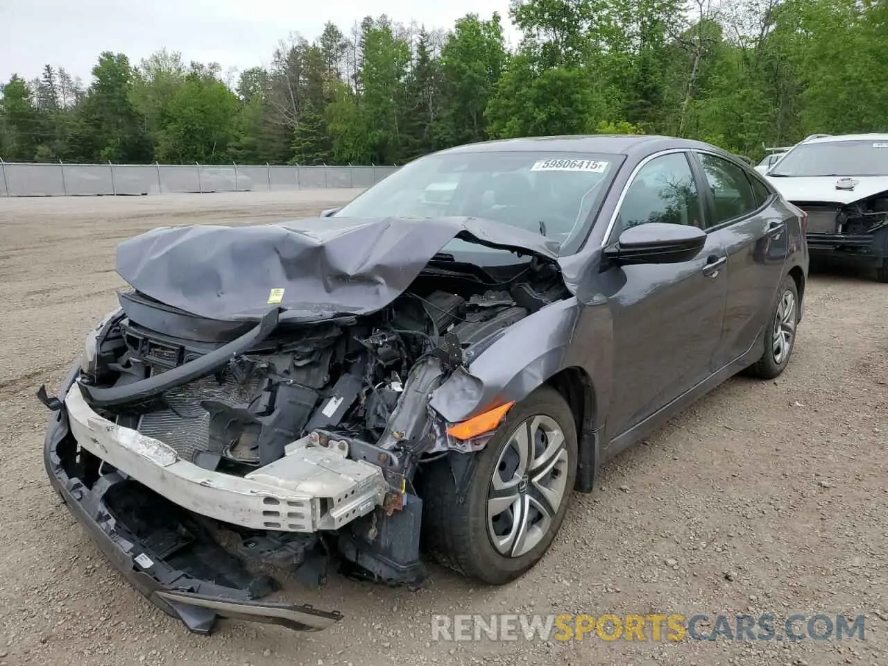 1 Photograph of a damaged car 2HGFC2F59KH005567 HONDA CIVIC 2019