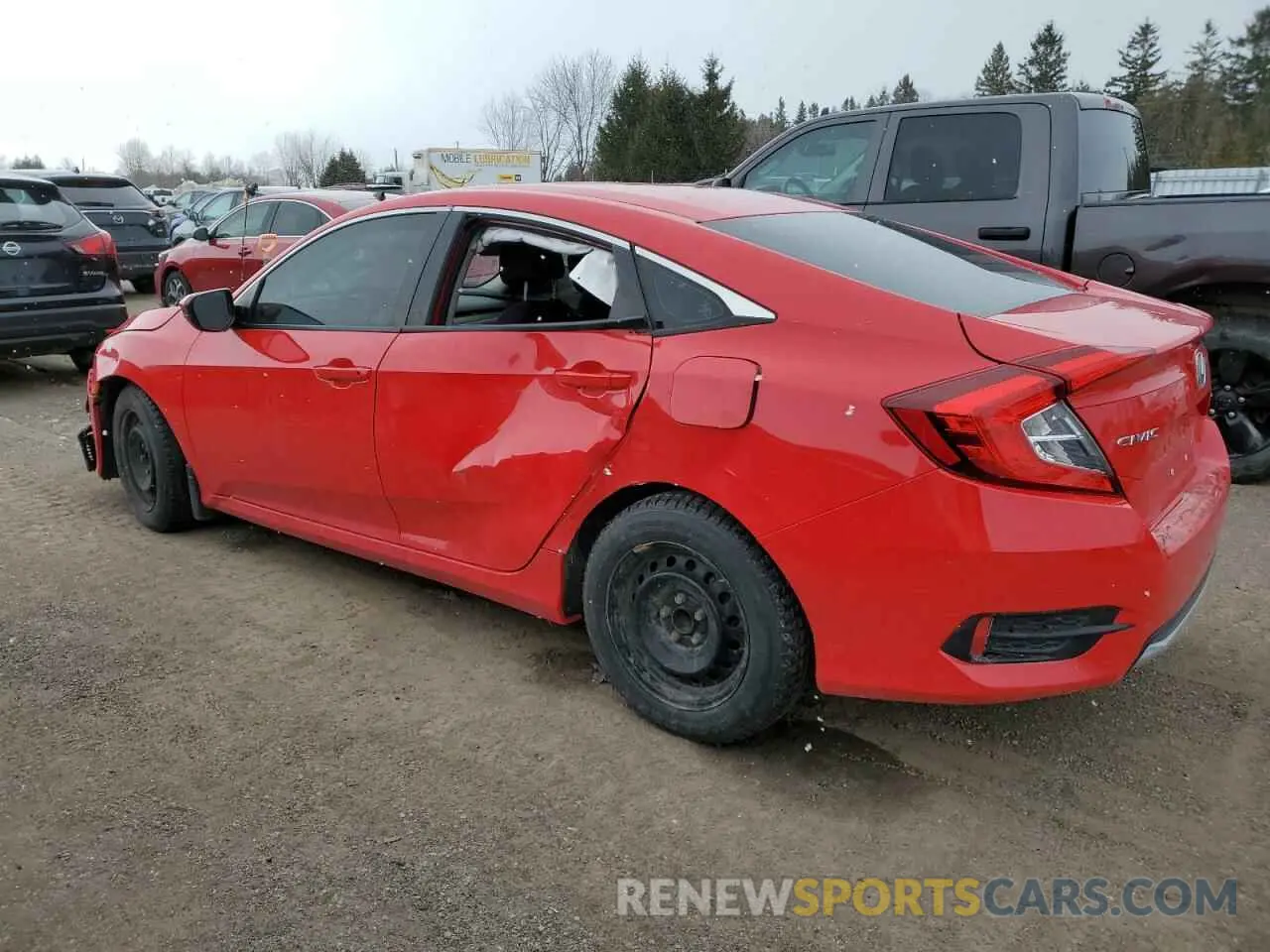 2 Photograph of a damaged car 2HGFC2F59KH038424 HONDA CIVIC 2019