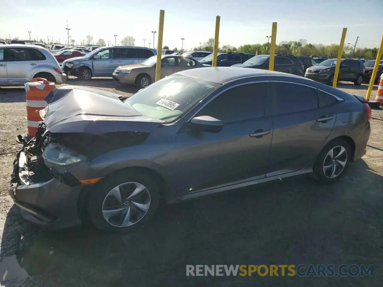 1 Photograph of a damaged car 2HGFC2F60KH604799 HONDA CIVIC 2019