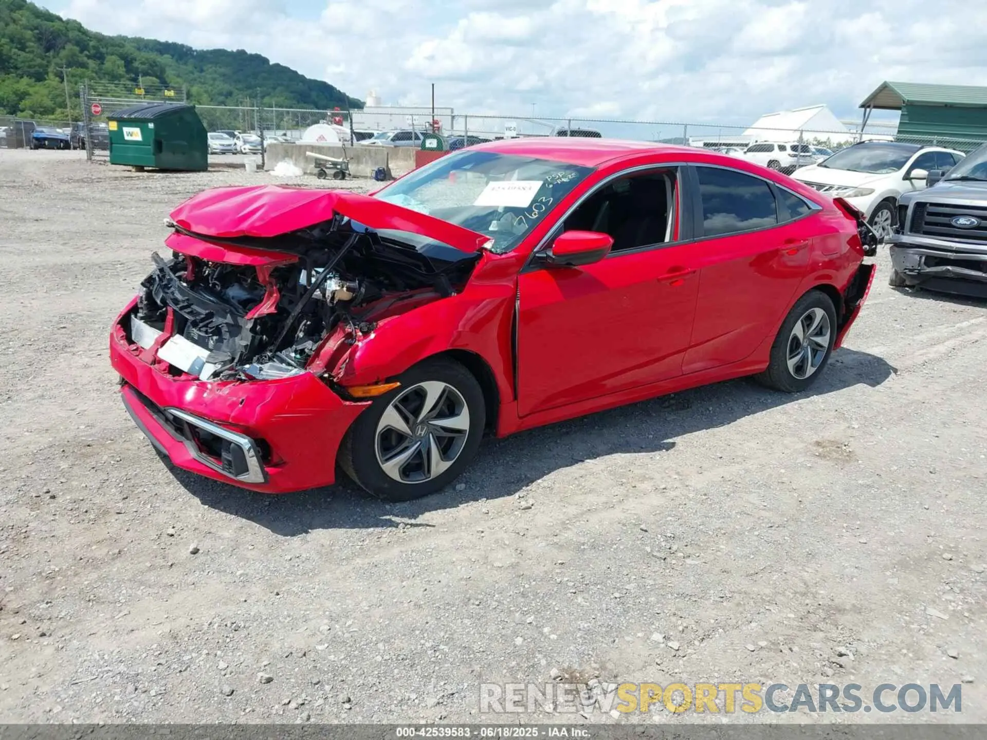 2 Photograph of a damaged car 2HGFC2F61KH567603 HONDA CIVIC 2019