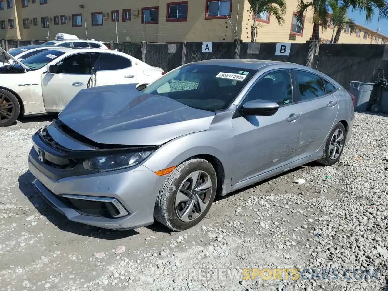 1 Photograph of a damaged car 2HGFC2F61KH583199 HONDA CIVIC 2019