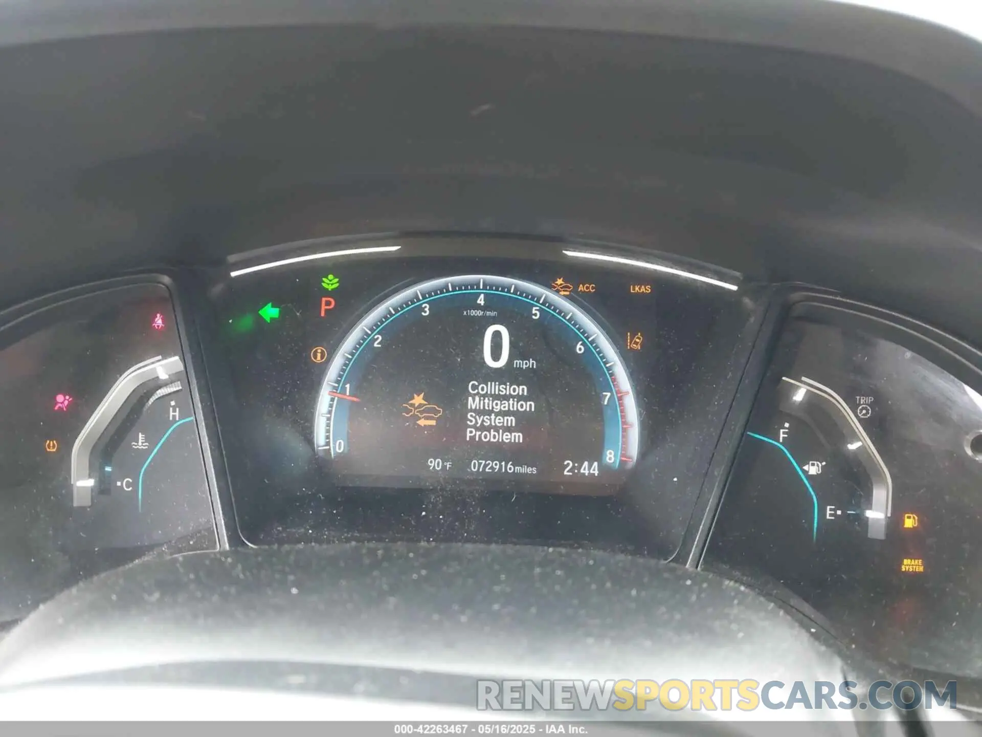 7 Photograph of a damaged car 2HGFC2F61KH601880 HONDA CIVIC 2019