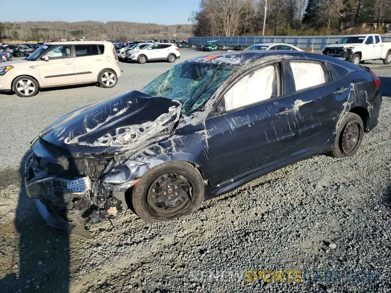 1 Photograph of a damaged car 2HGFC2F62KH600818 HONDA CIVIC 2019