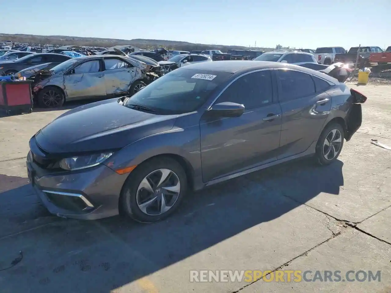 1 Photograph of a damaged car 2HGFC2F62KH604769 HONDA CIVIC 2019