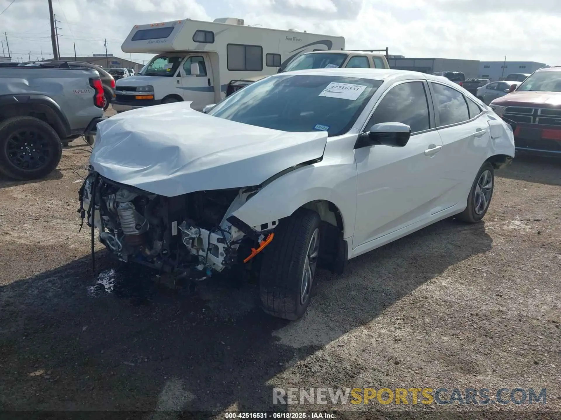 2 Photograph of a damaged car 2HGFC2F63KH585438 HONDA CIVIC 2019